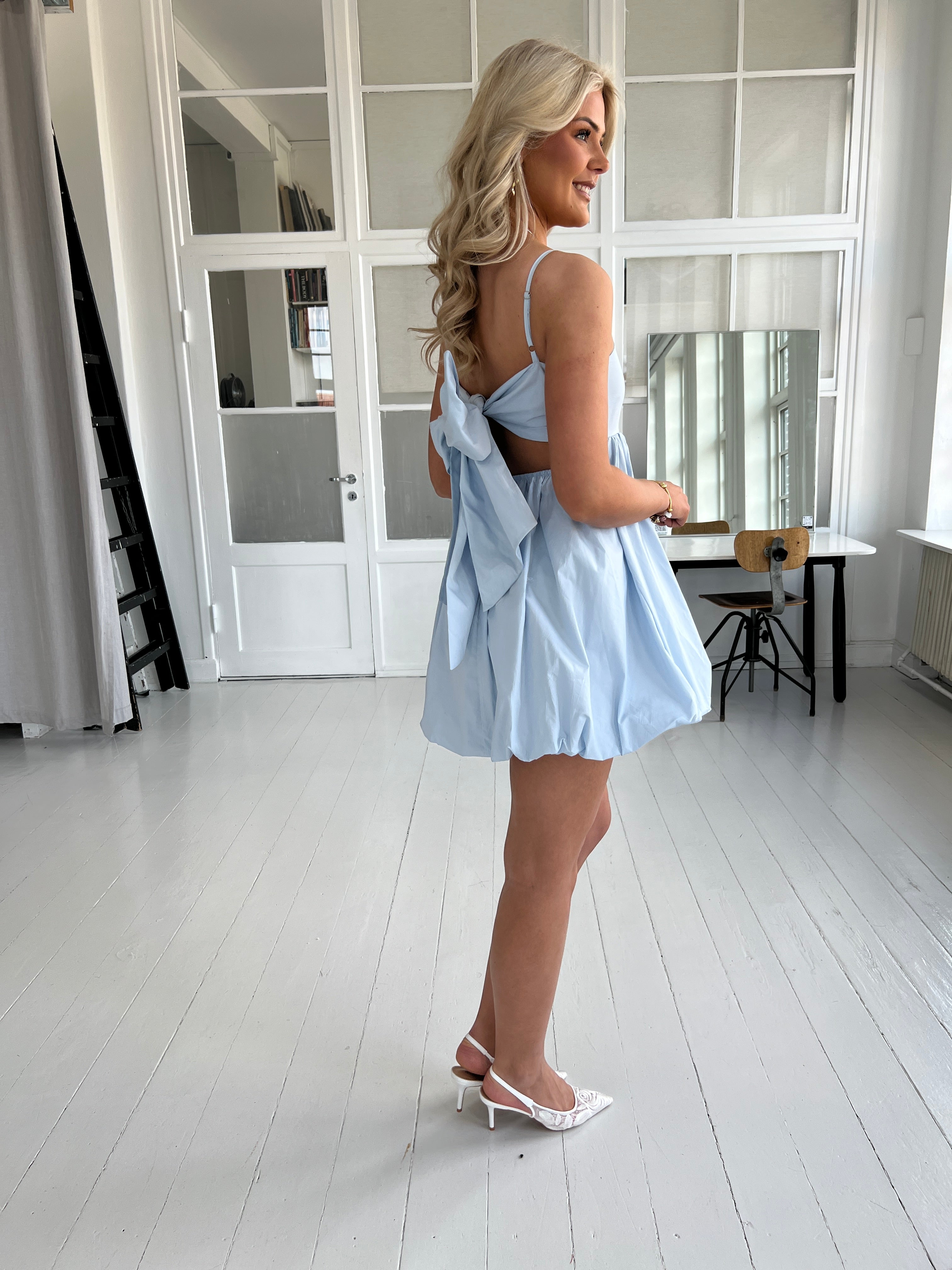 Maya pastel blue bow dress