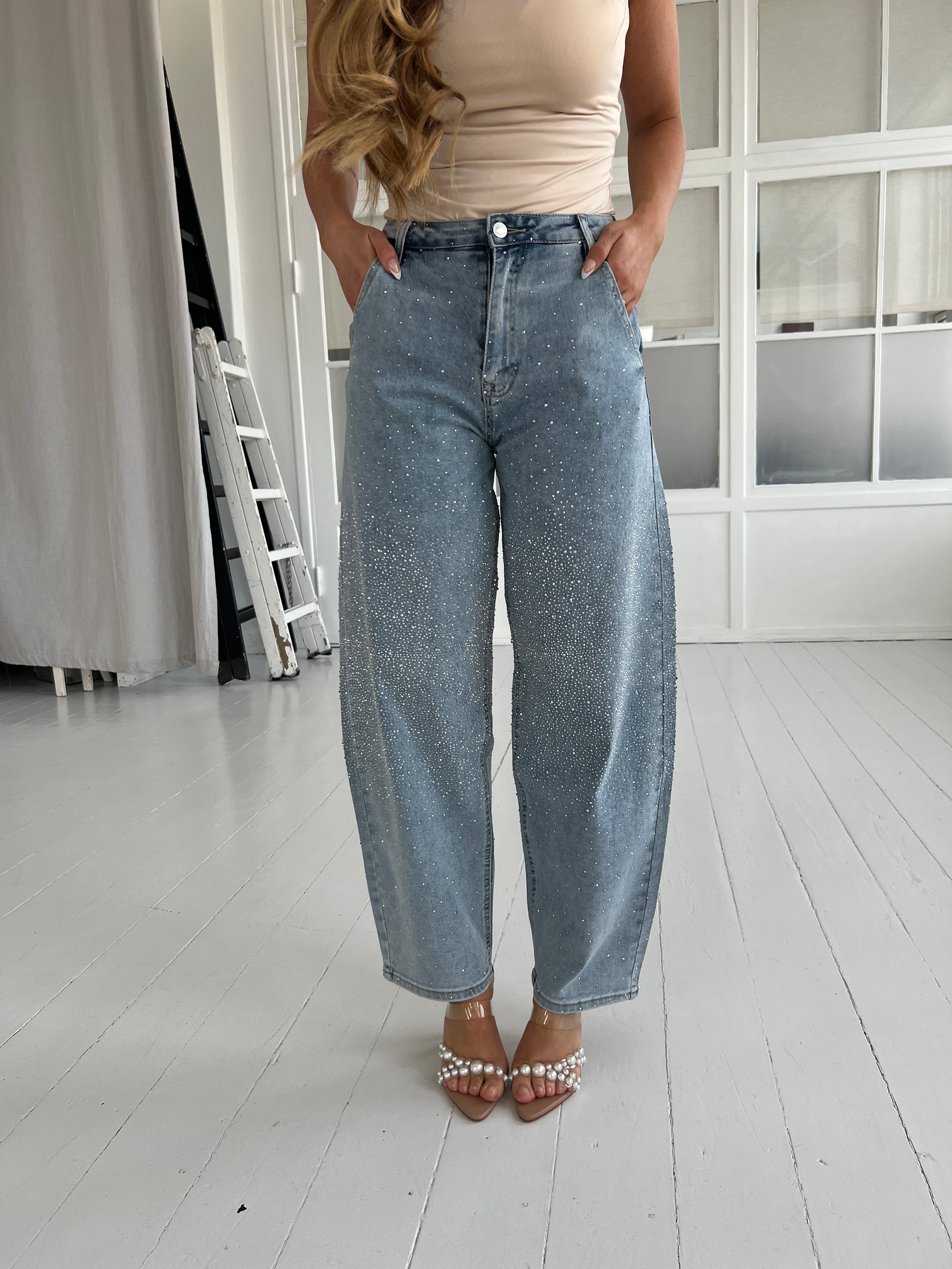 Laulia ballon rhinestone jeans