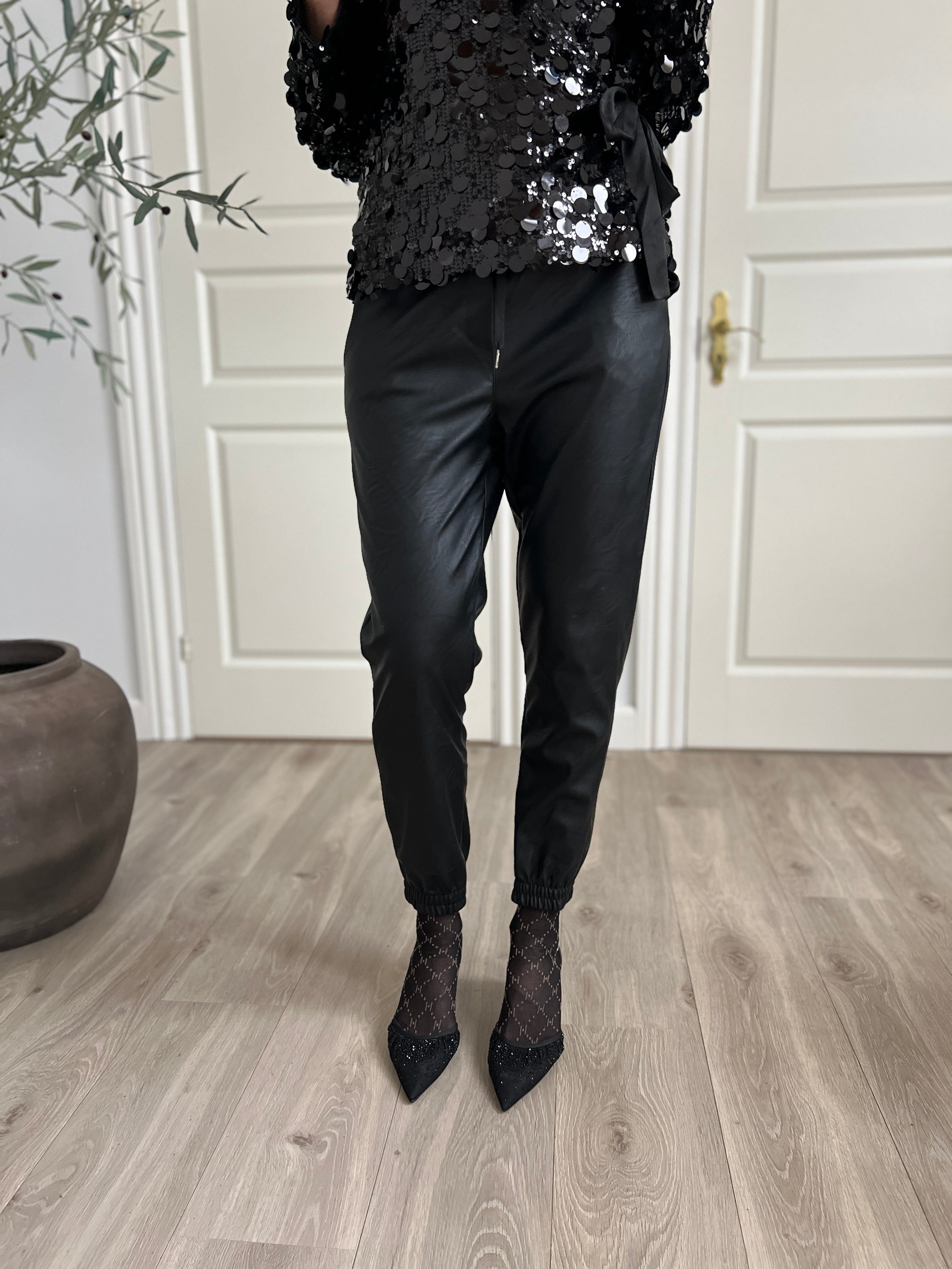 Elle faux leather pants
