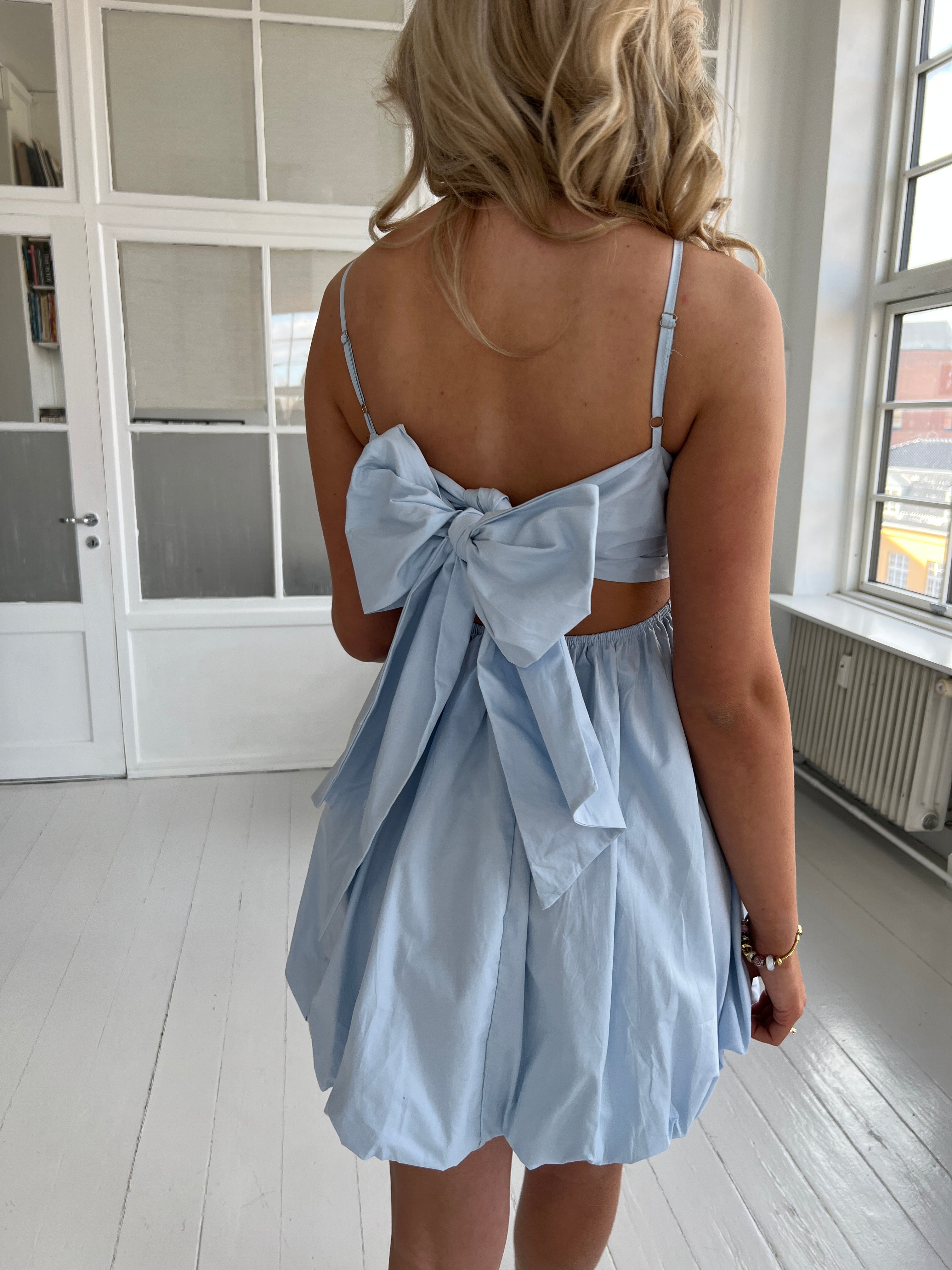 Maya pastel blue bow dress
