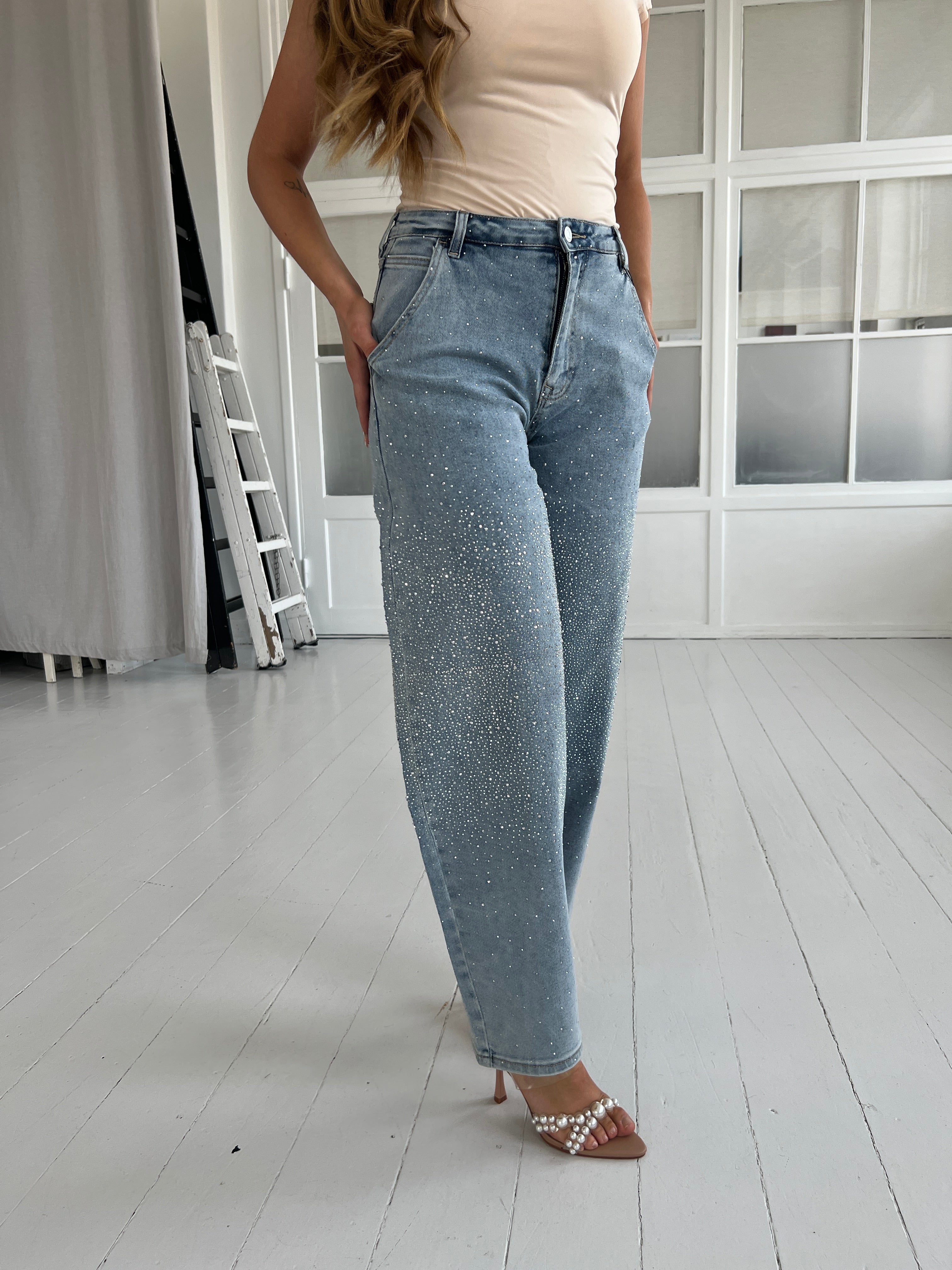 Laulia ballon rhinestone jeans