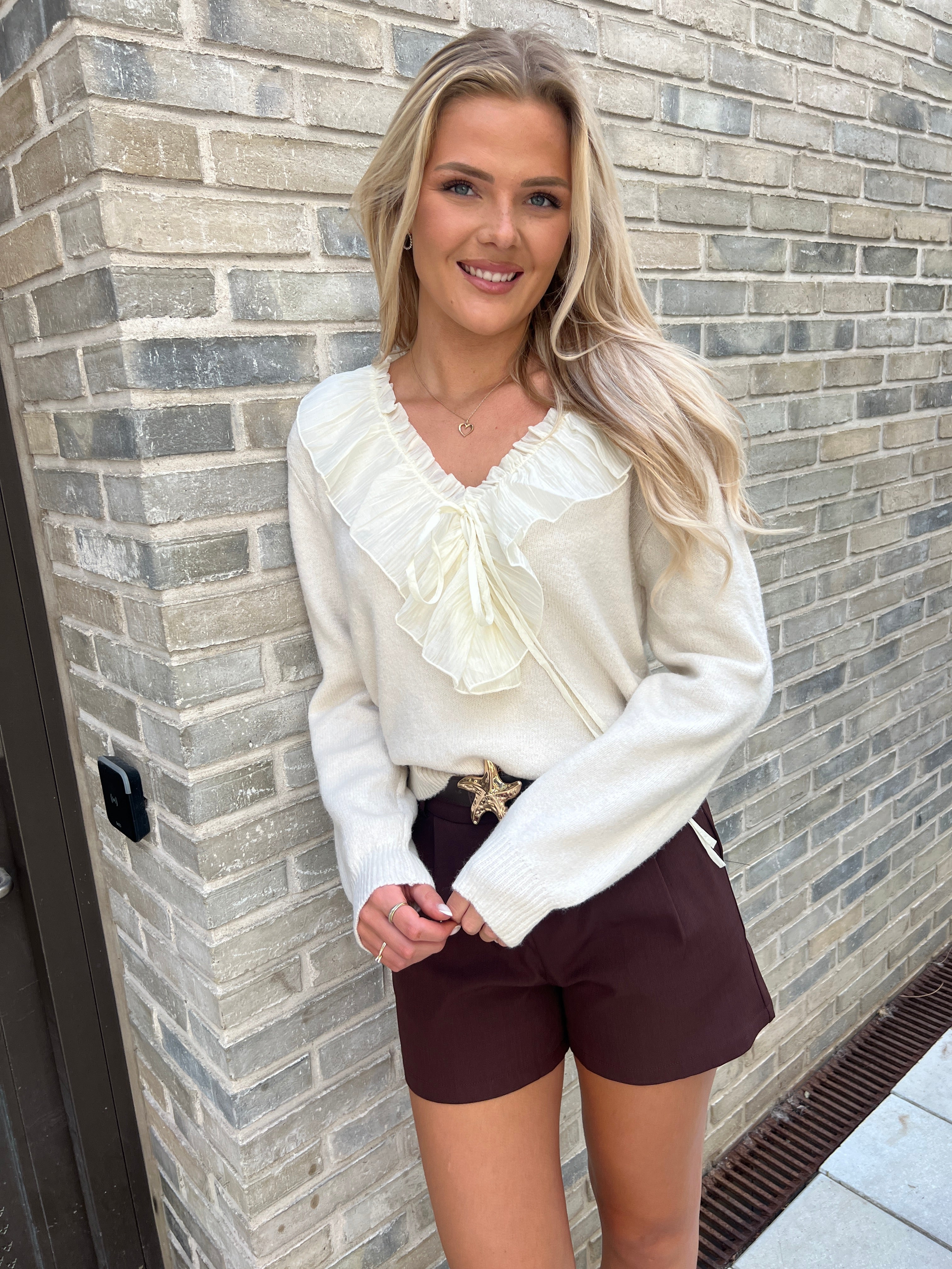 Kilky beige knit fra webshoppen Aaberg Copenhagen