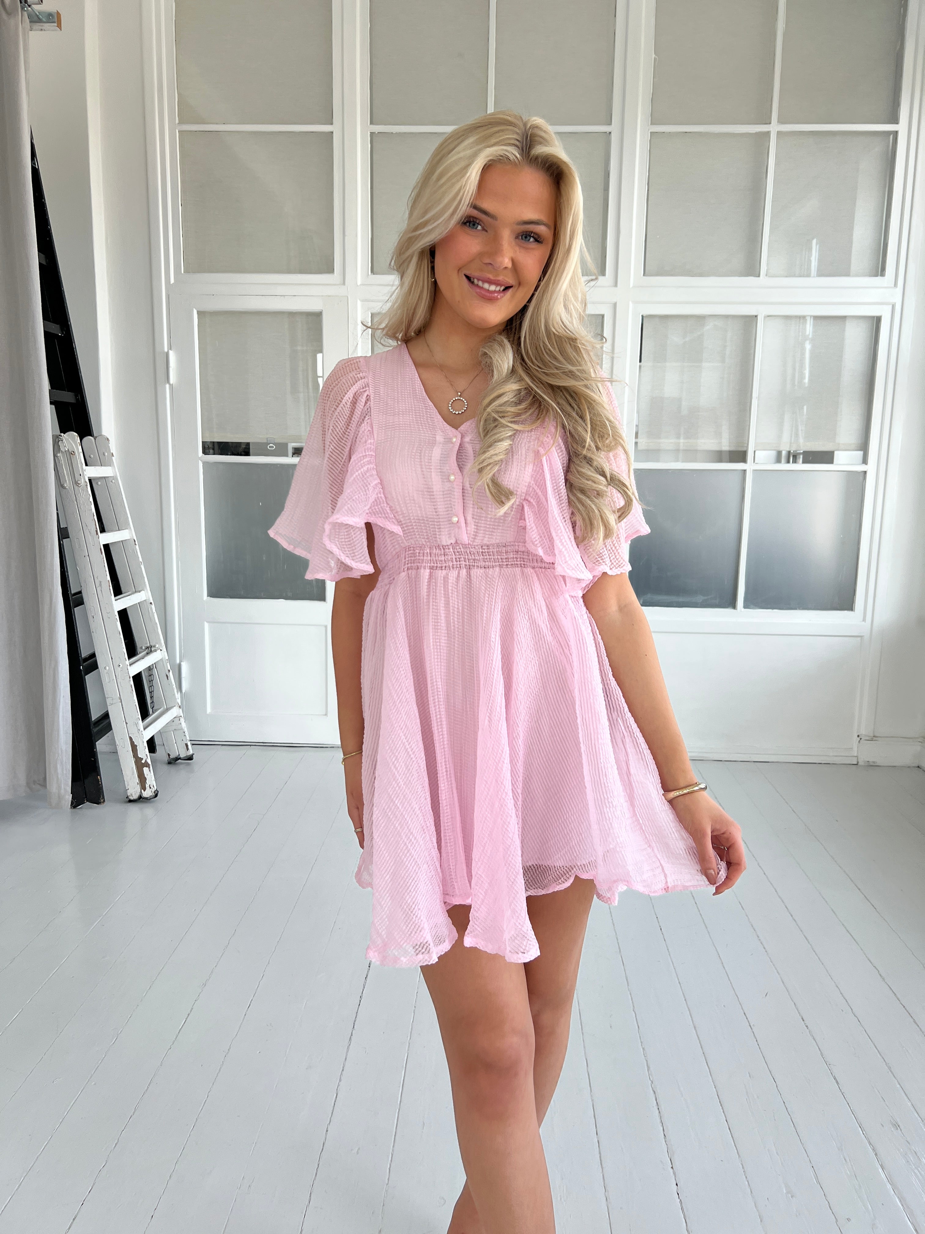 Elli White bubblegum short dress
