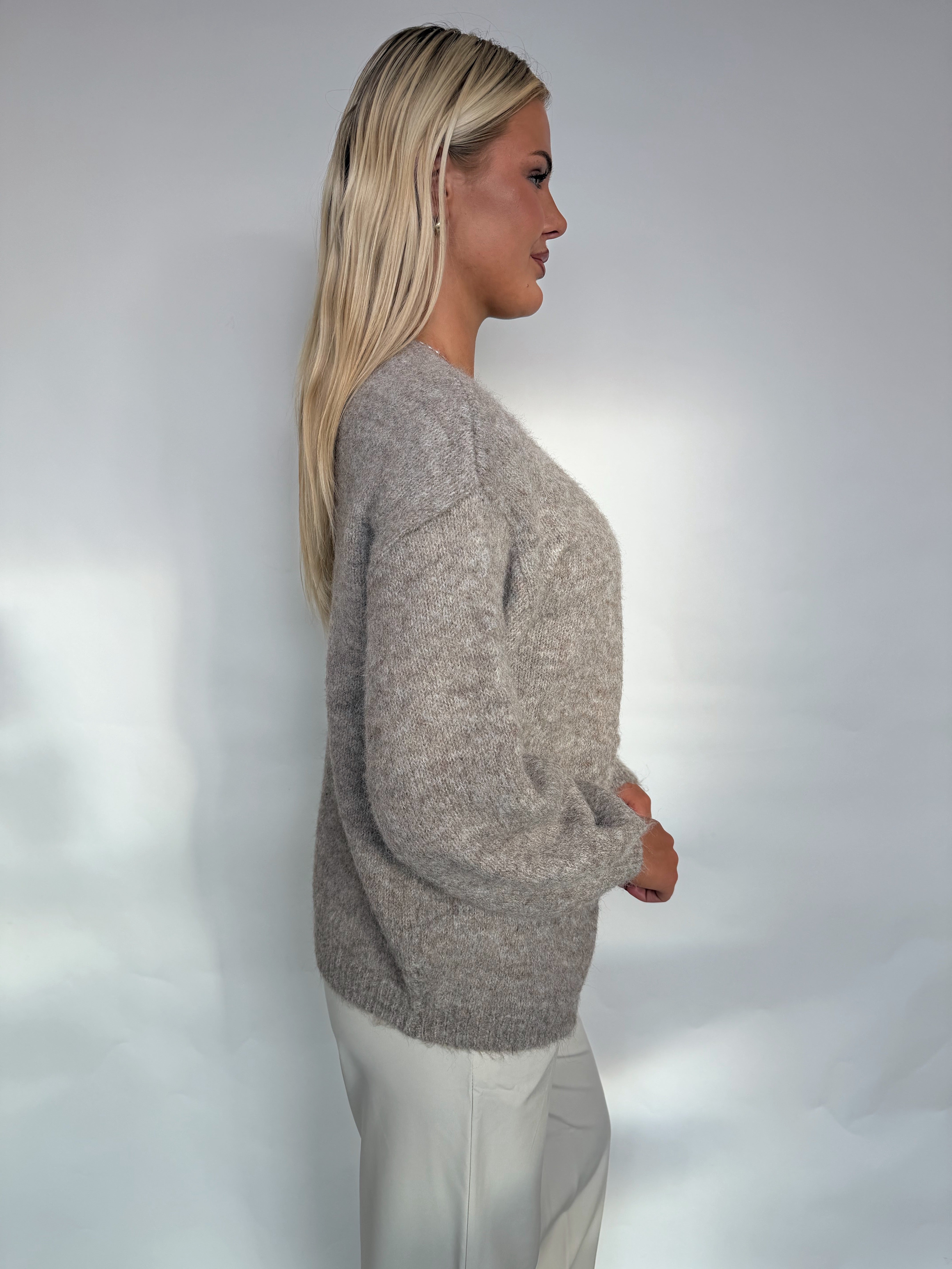 Emmash taupe oversized cardigan