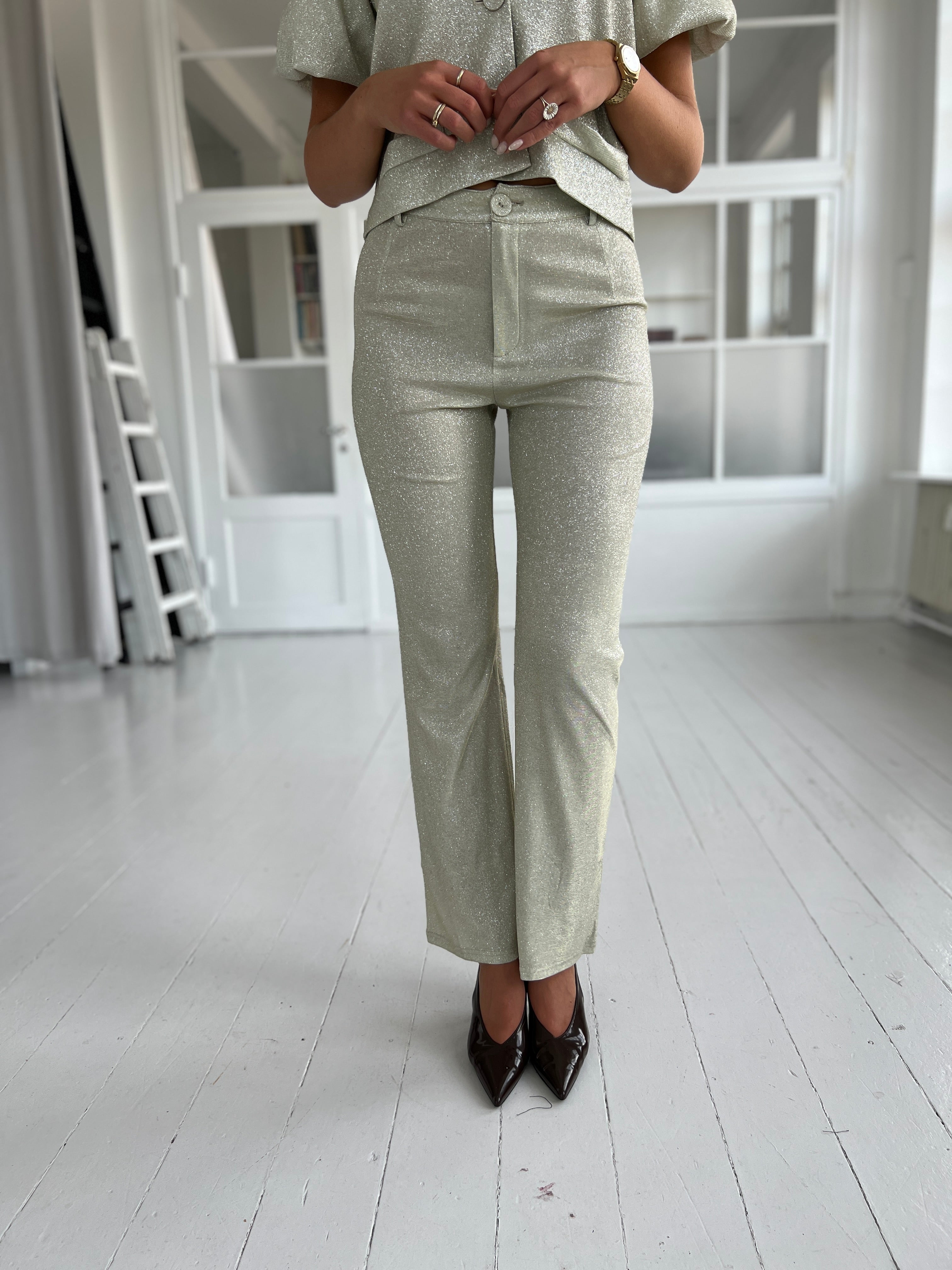 Eight Luxe golden shimmer pants