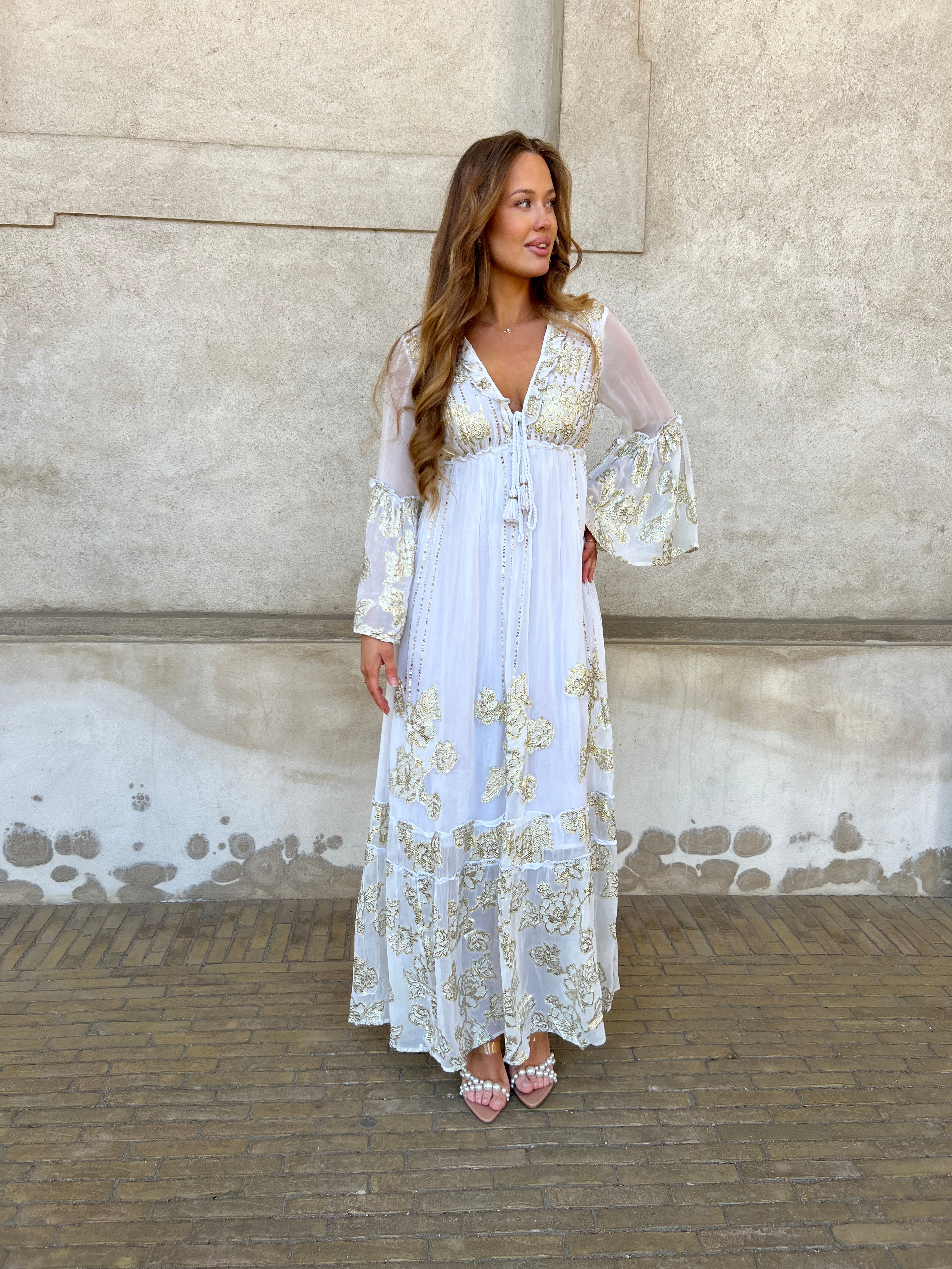 GD golden days white bohemian dress