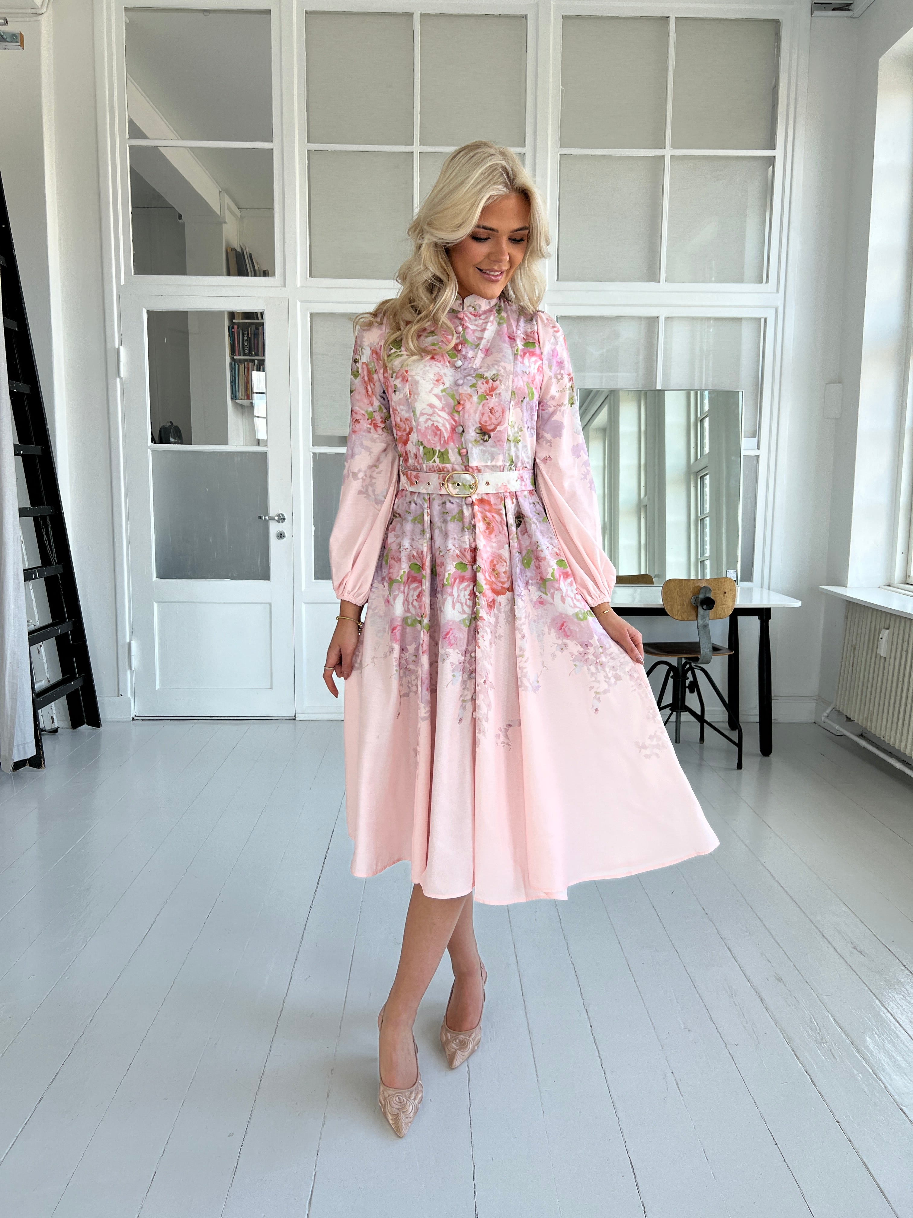 Flam pink blossom dress