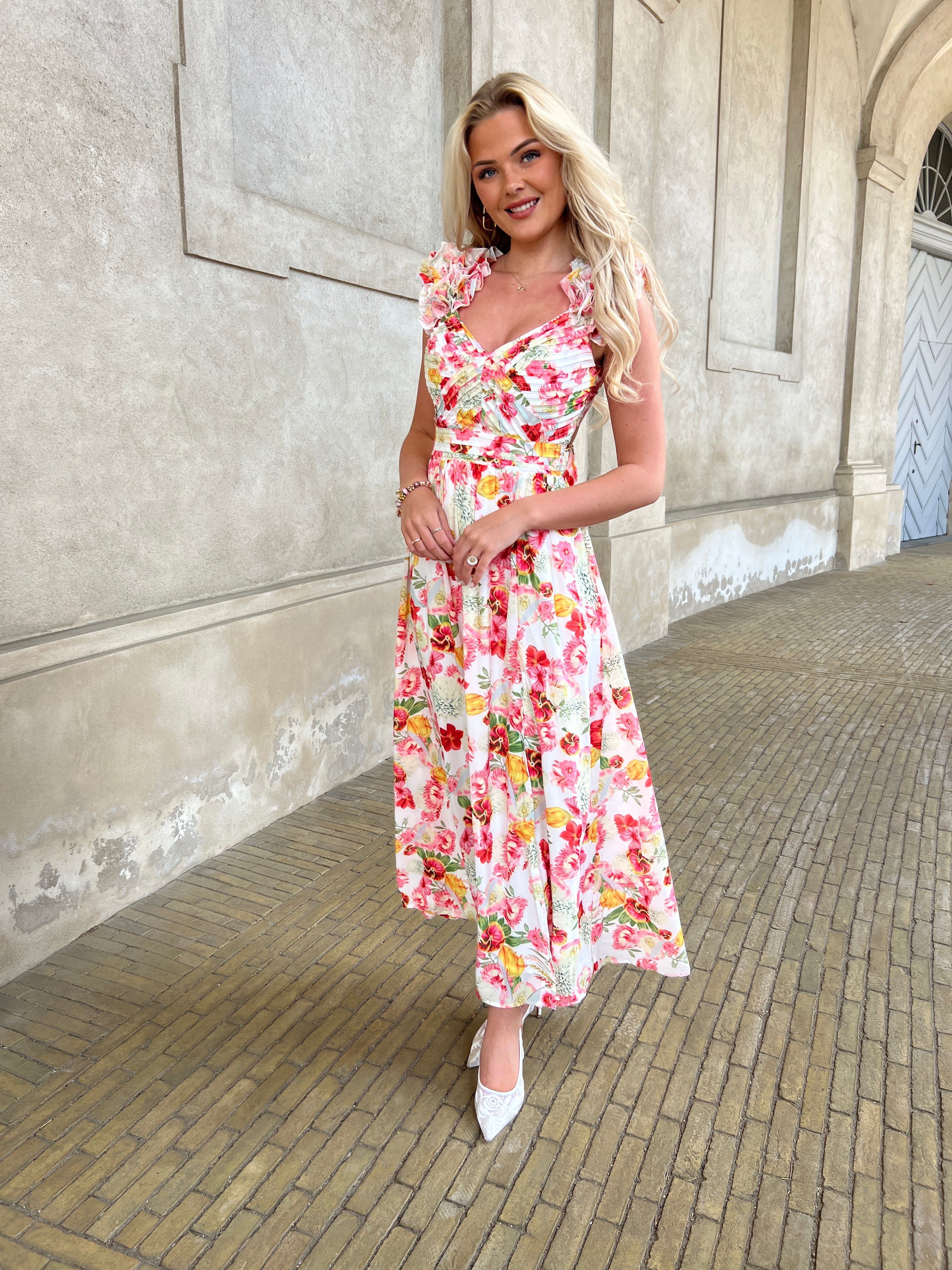 Flam Orange Flower dress