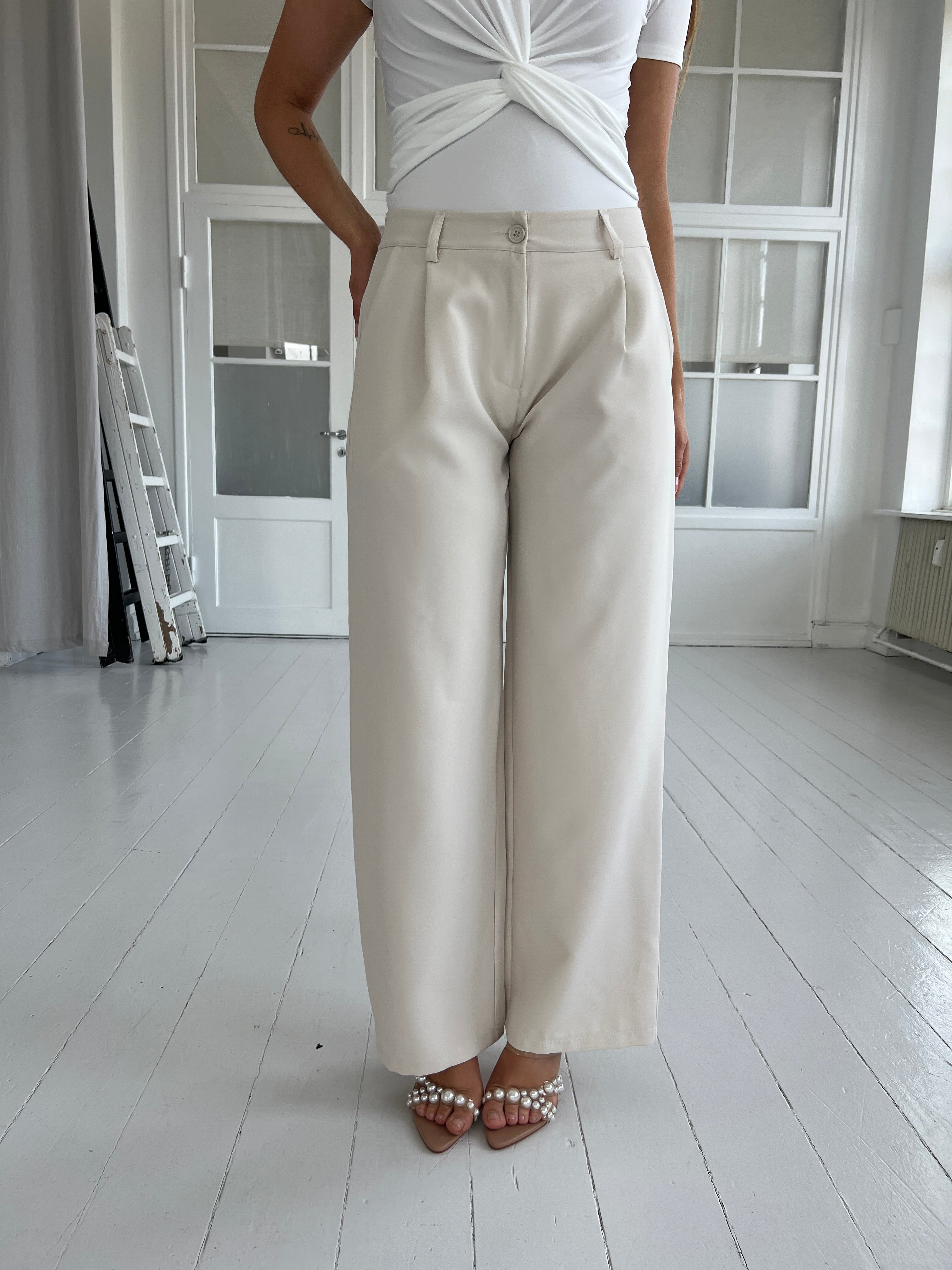 Eight Luxe cream trousers