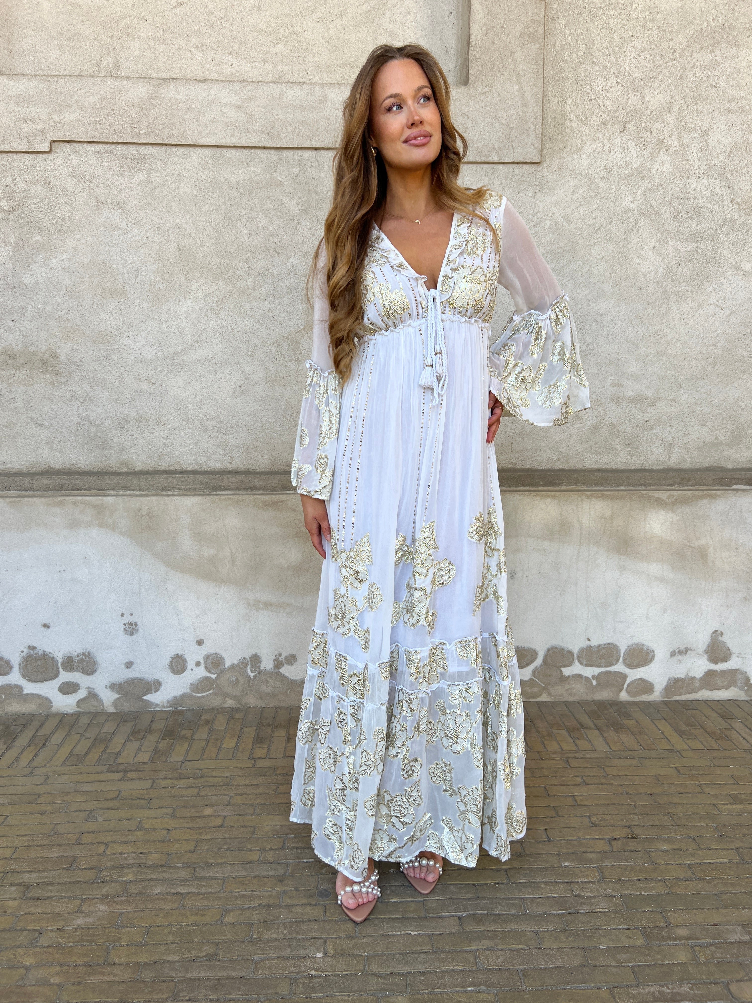 GD golden days white bohemian dress