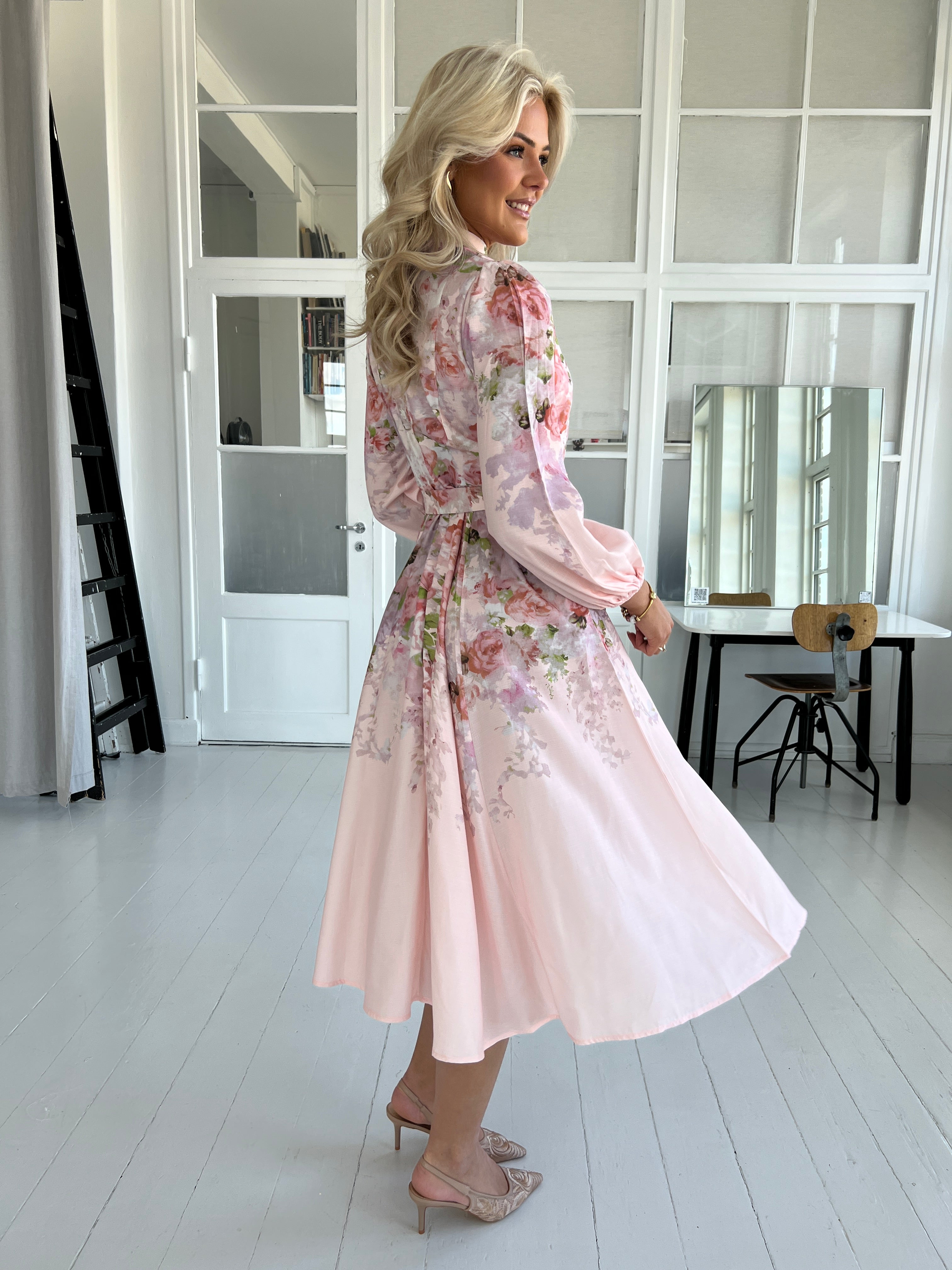 Flam pink blossom dress