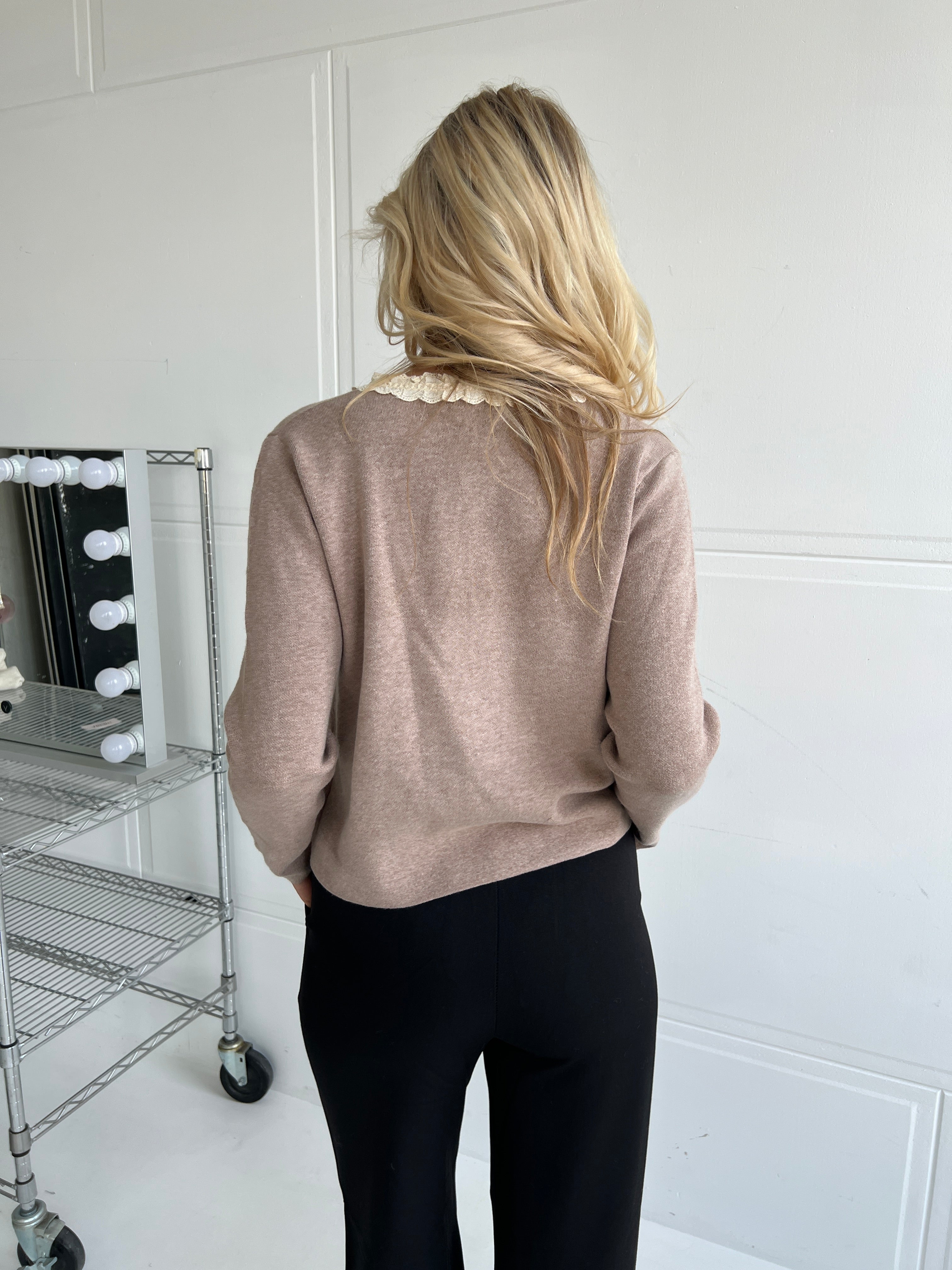 Exquiss cardigan with ruffles