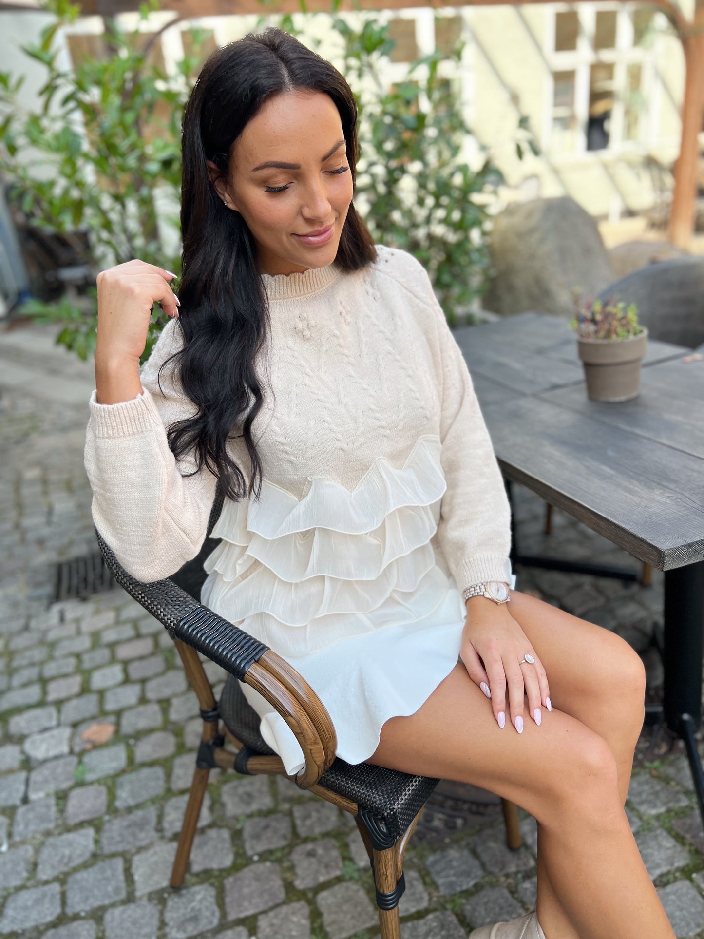Sille beige strik (3925)