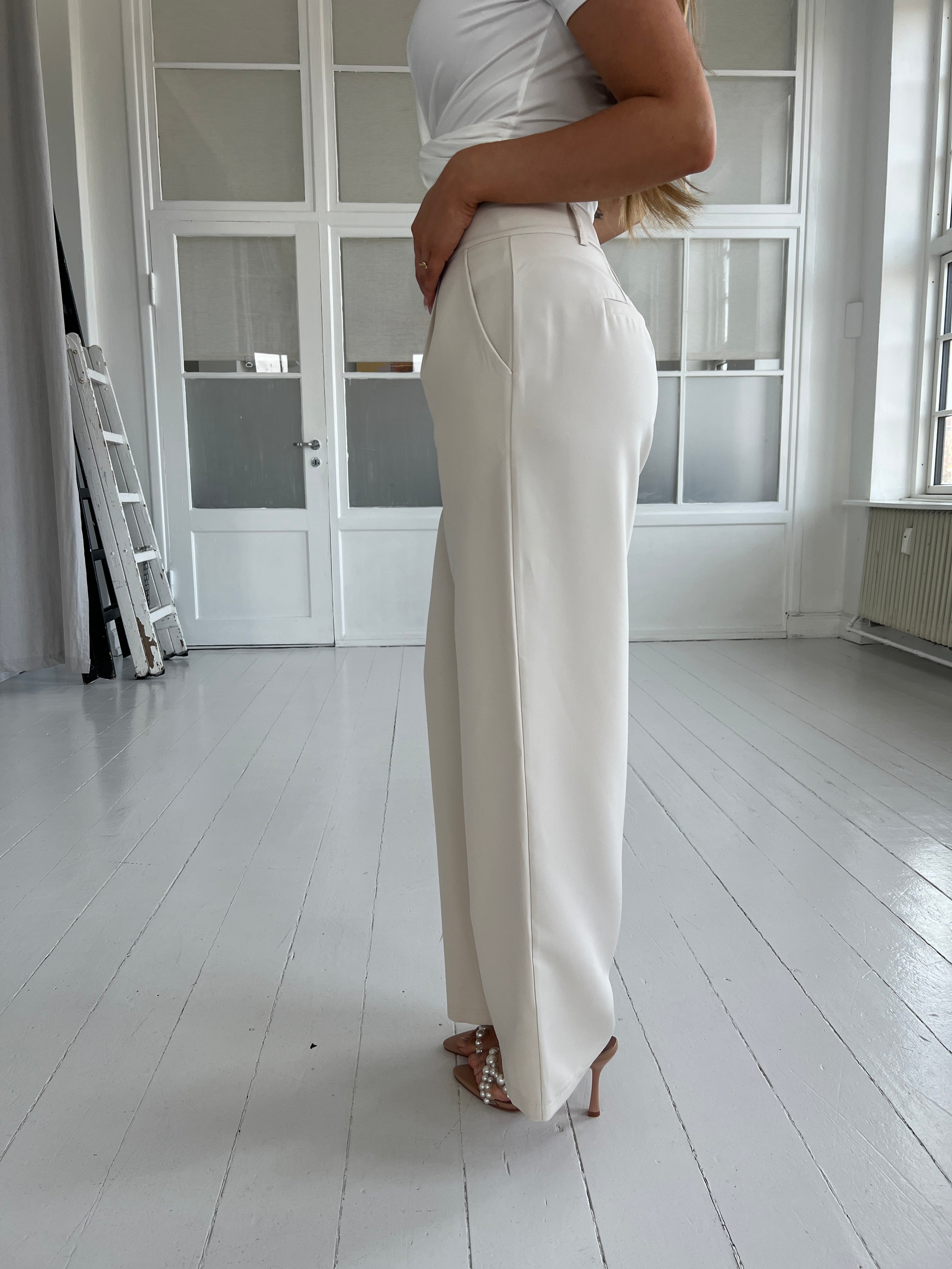 Eight Luxe cream trousers