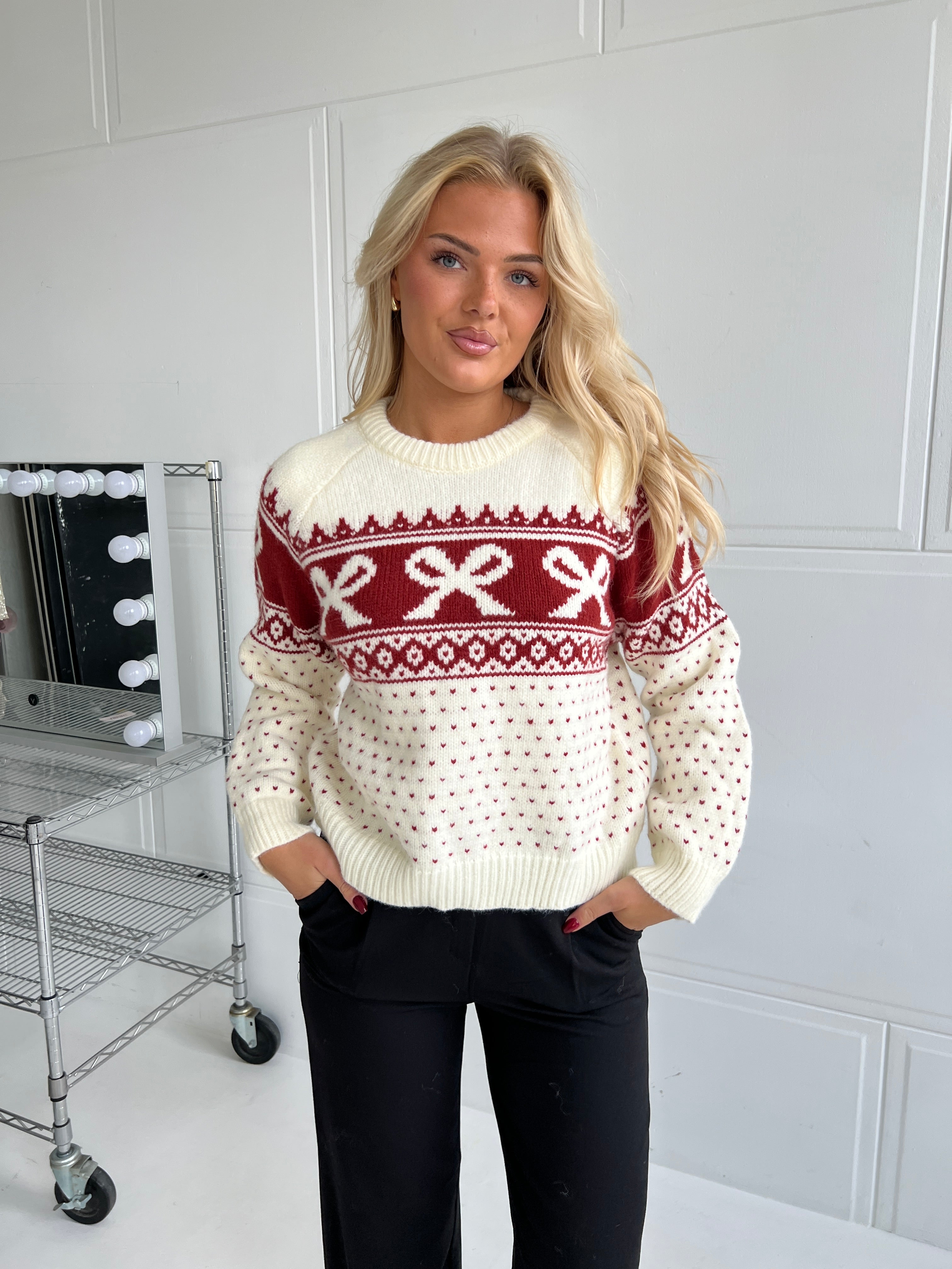 Azaka beige x-mas knit