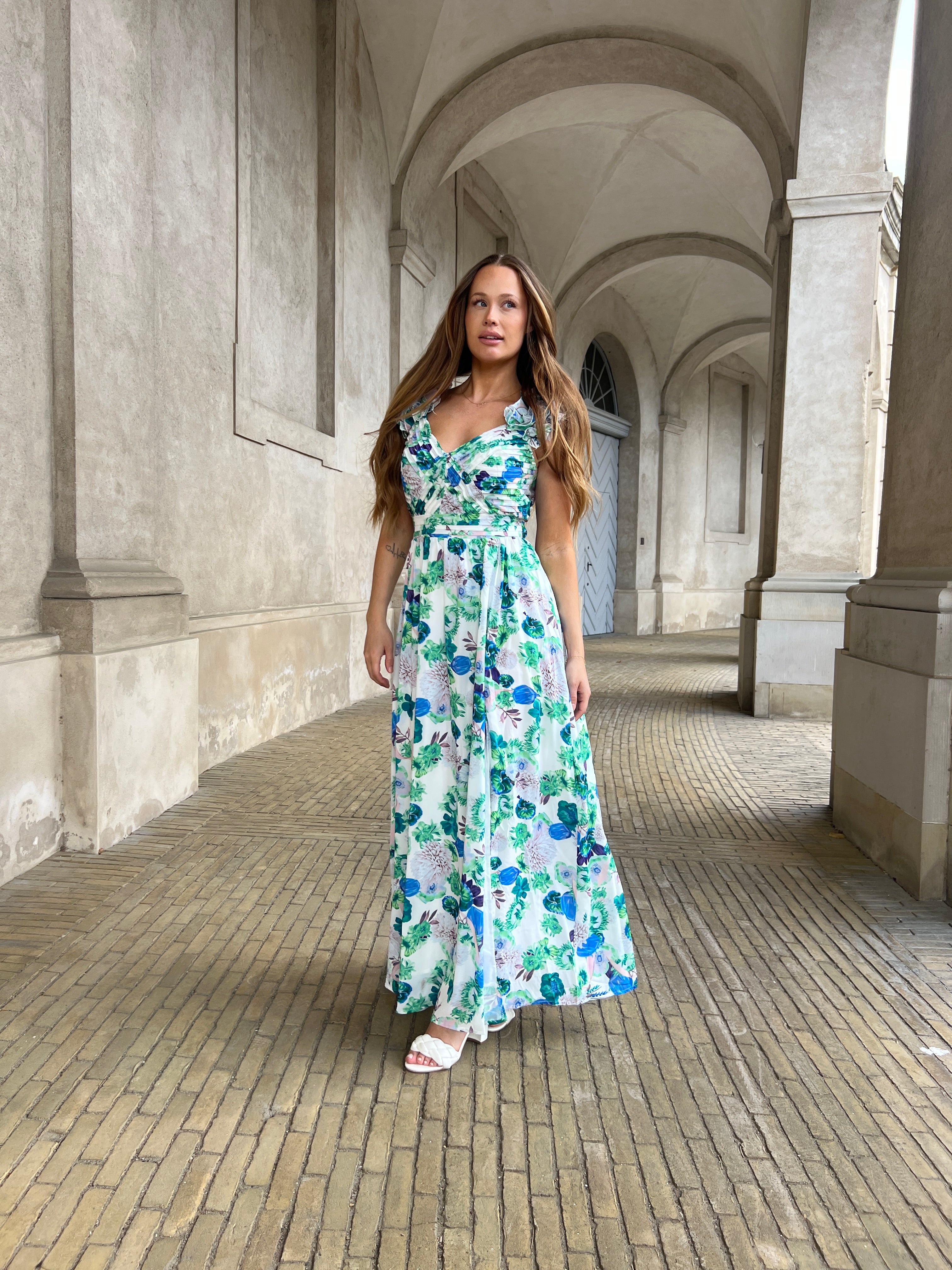 Flam Green Flower dress