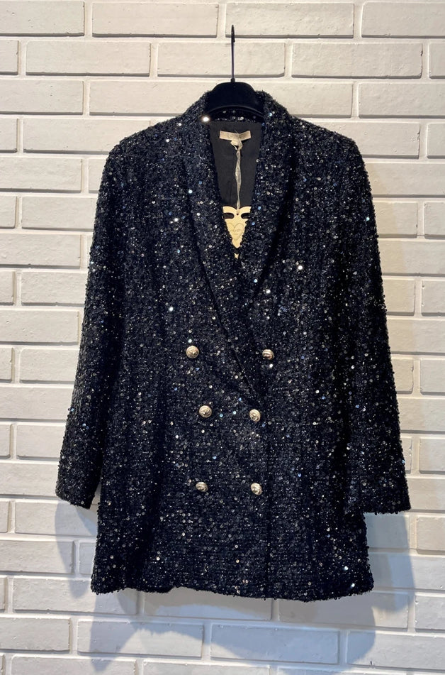Soky black sequin blazer dress fra webshoppen Aaberg Copenhagen