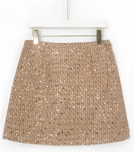 Atelier boucle beige skirt fra webshoppen Aaberg Copenhagen