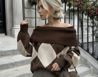 Copperose harlekin knit fra webshoppen Aaberg Copenhagen