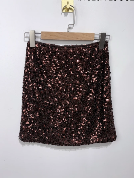 Lucce sequin brown skirt fra webshoppen Aaberg Copenhagen