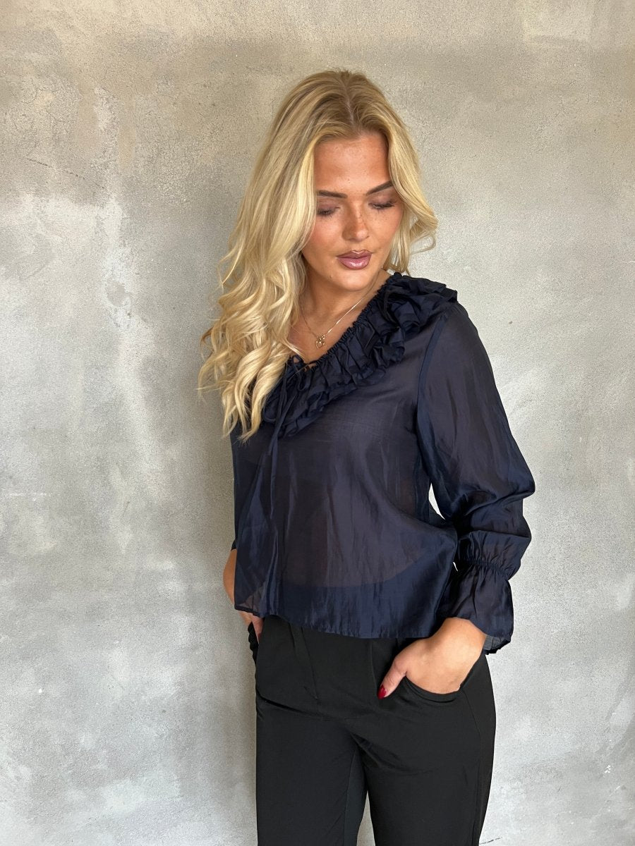 Continue - Bluse - Jody L/S - Navy blue - Aaberg DK