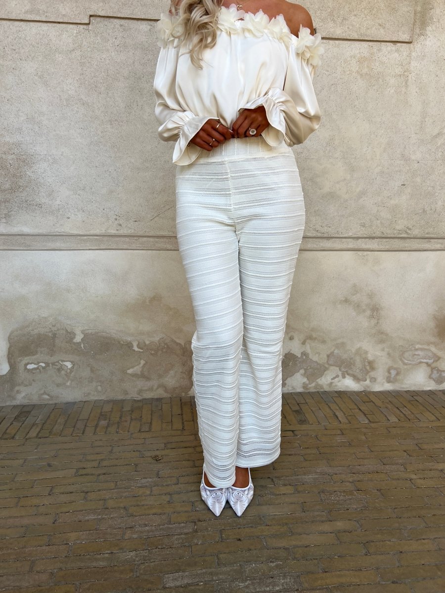 Eight Luxe creme lace pants - Aaberg DK