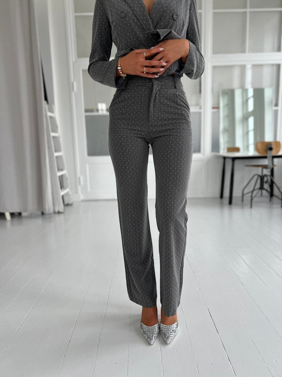 Eight Luxe grey rhinestone pants - Aaberg DK