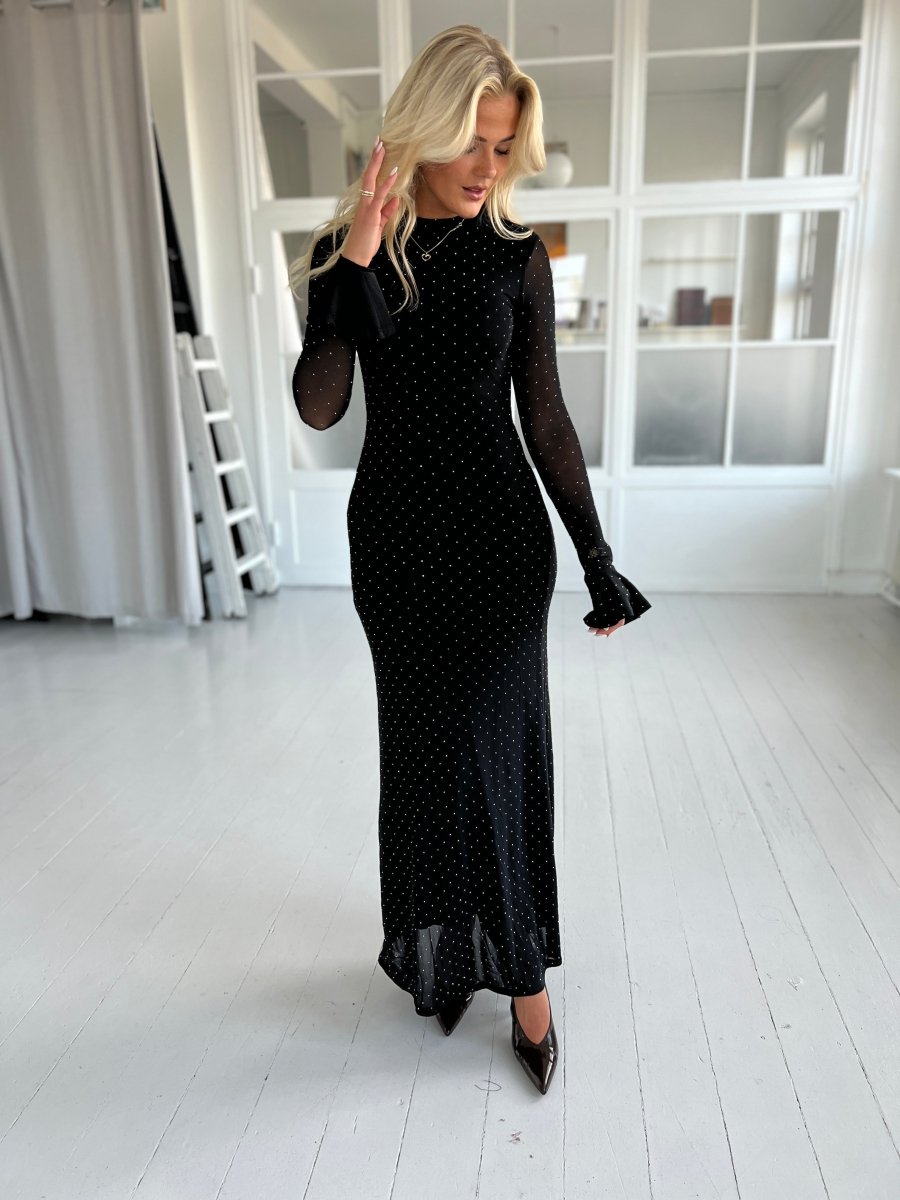 Eight luxe open back rhinestone dress - Aaberg DK