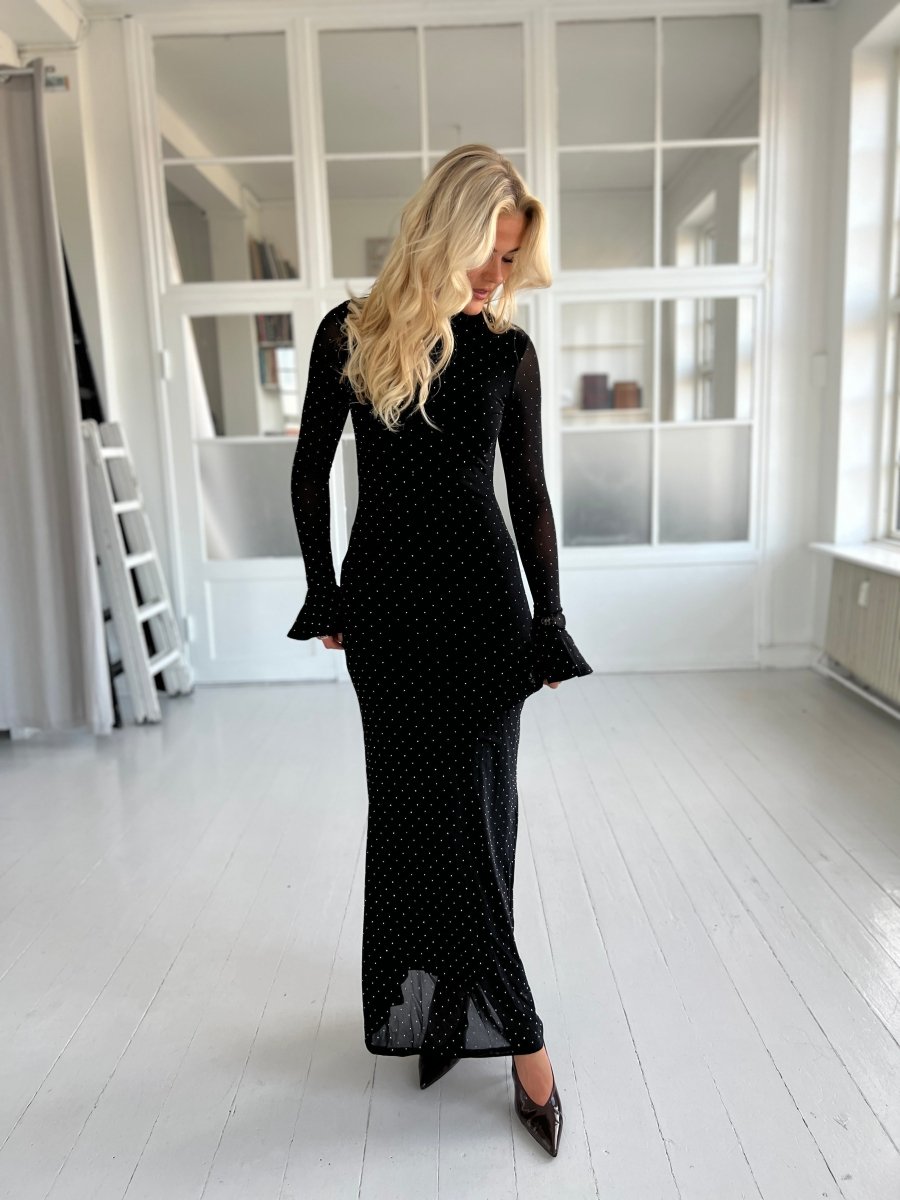 Eight luxe open back rhinestone dress - Aaberg DK