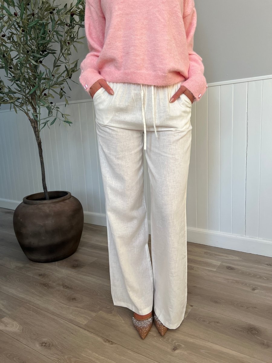 Eight Luxe white linen pants - Aaberg DK