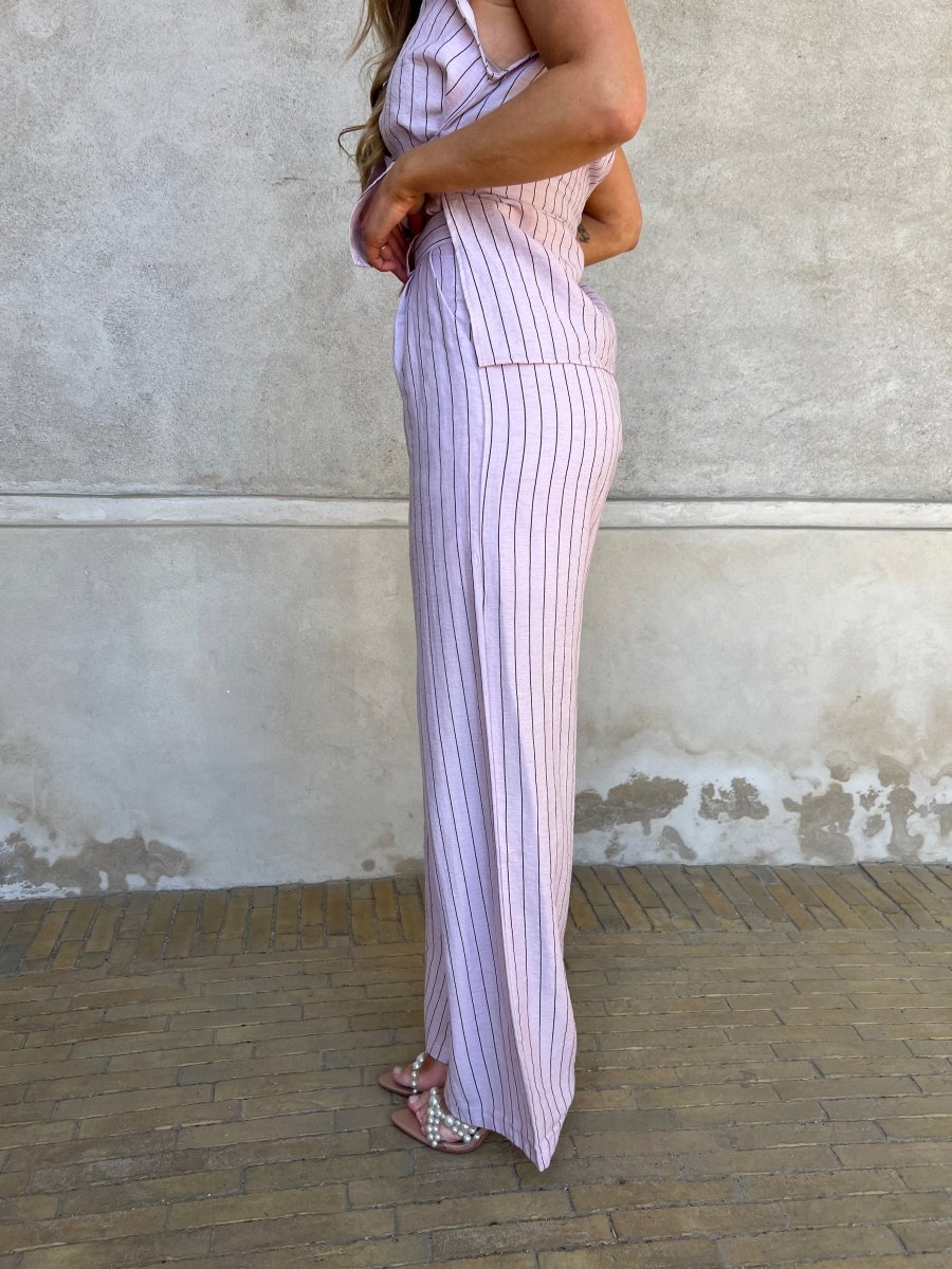 Elli striped linen pants - Aaberg DK
