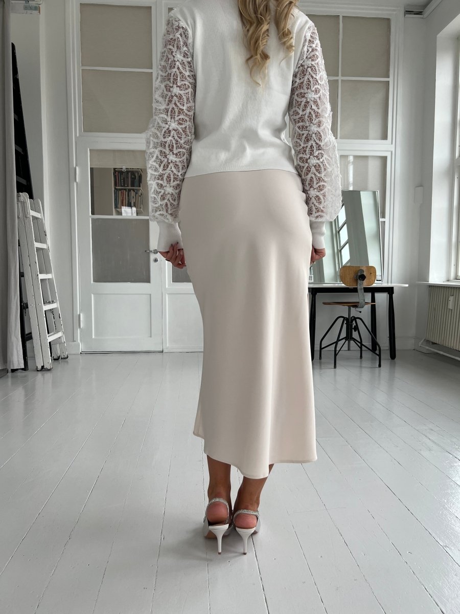 Elli White beige skirt - Aaberg DK