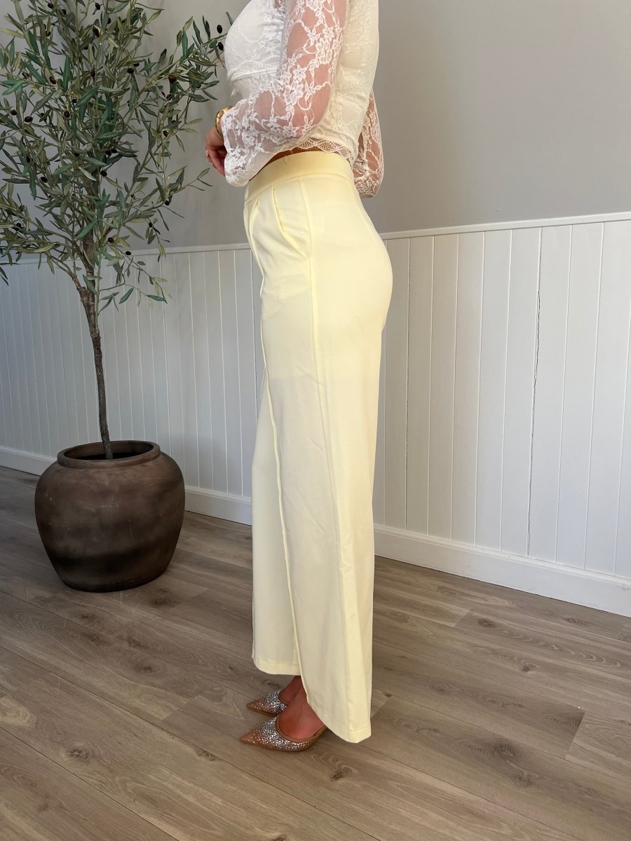 Elli yellow straight pants - Aaberg DK