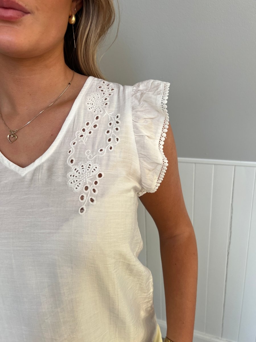 Emma Ella broderi top - Aaberg DK