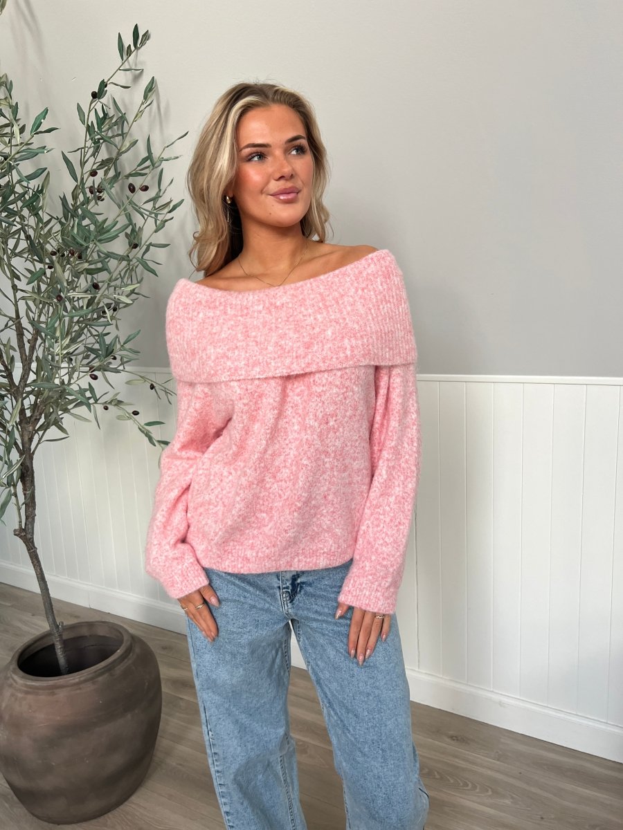 Enjoy pink off shoulder knit - Aaberg DK