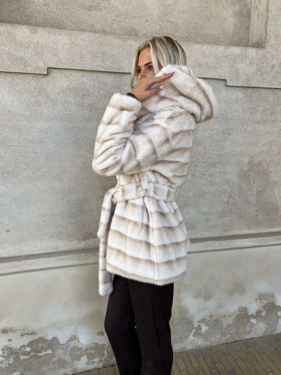 Flam beige fake fur jakke - Aaberg DK