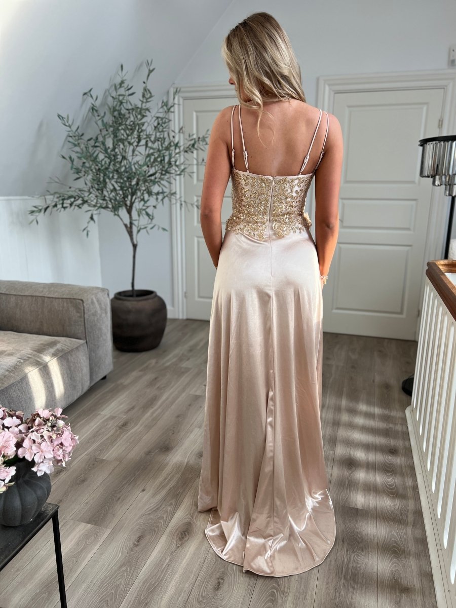 Flam champagne cocktail dress - Aaberg DK