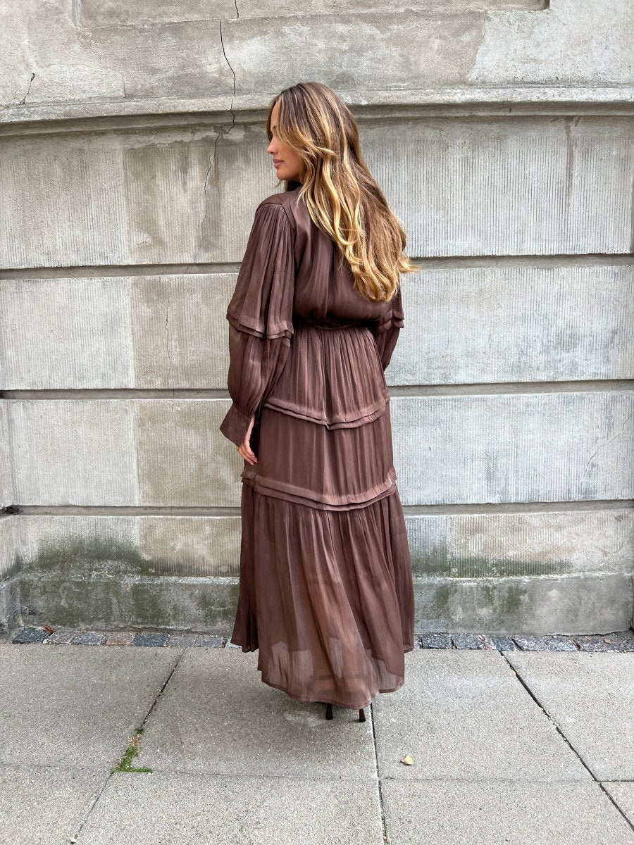 Flam choko satin dress - Aaberg DK