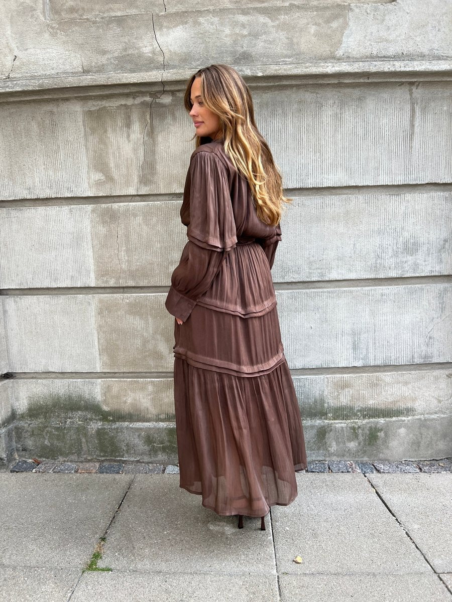 Flam choko satin dress - Aaberg DK