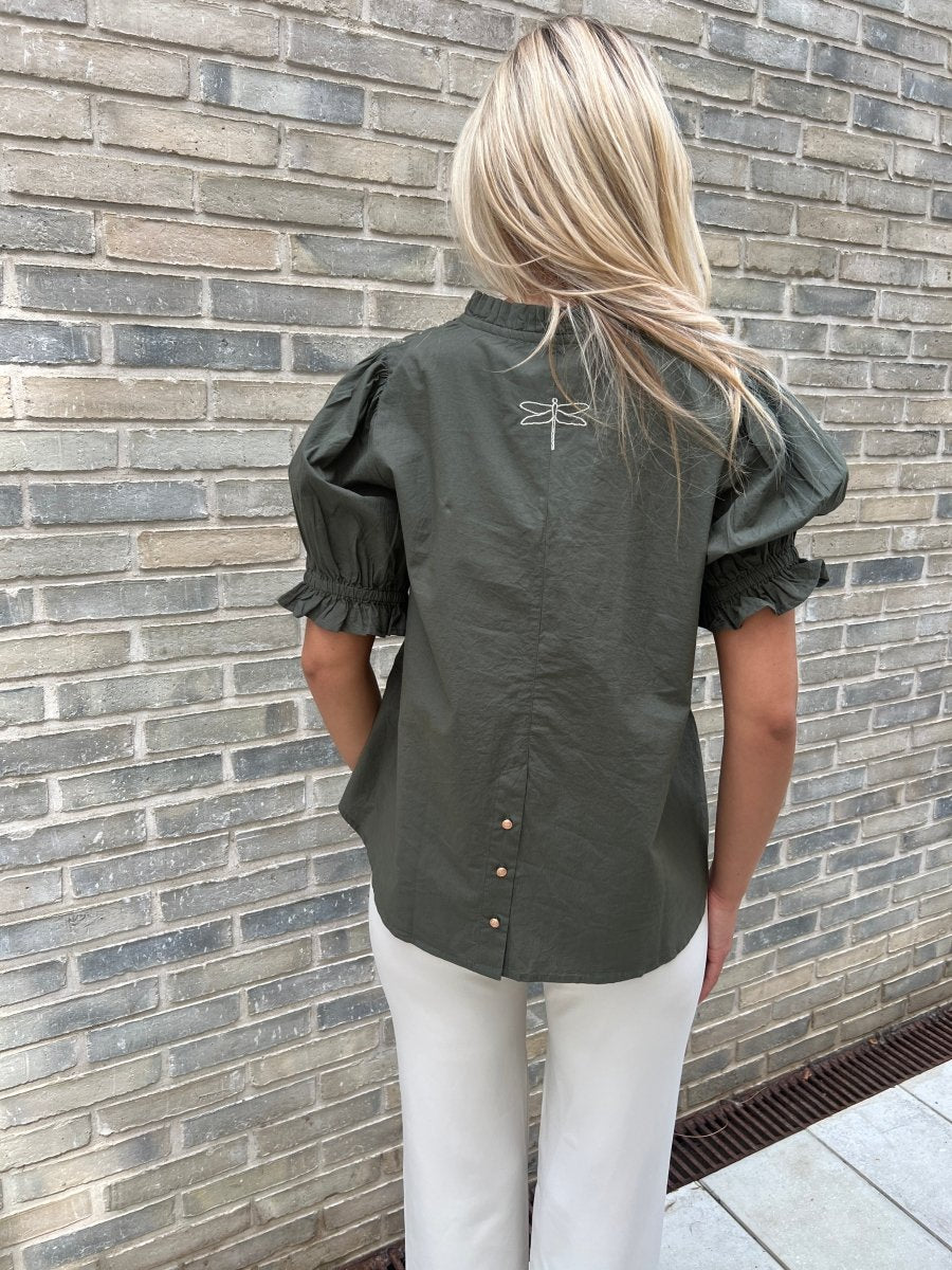 Gaspar forrest green Garda Blouse - Aaberg DK