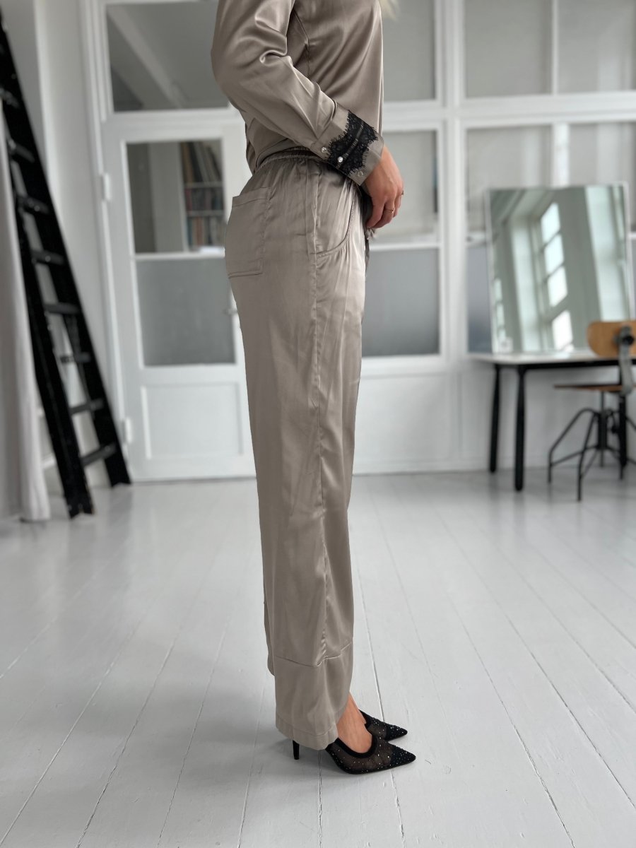 Gaspar Honolulu grey satin pants - Aaberg DK
