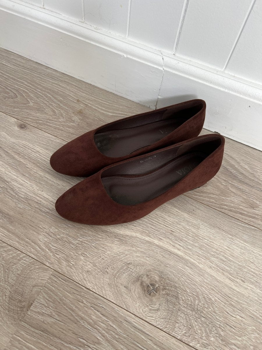 Joia dark brown ballerine - Aaberg DK