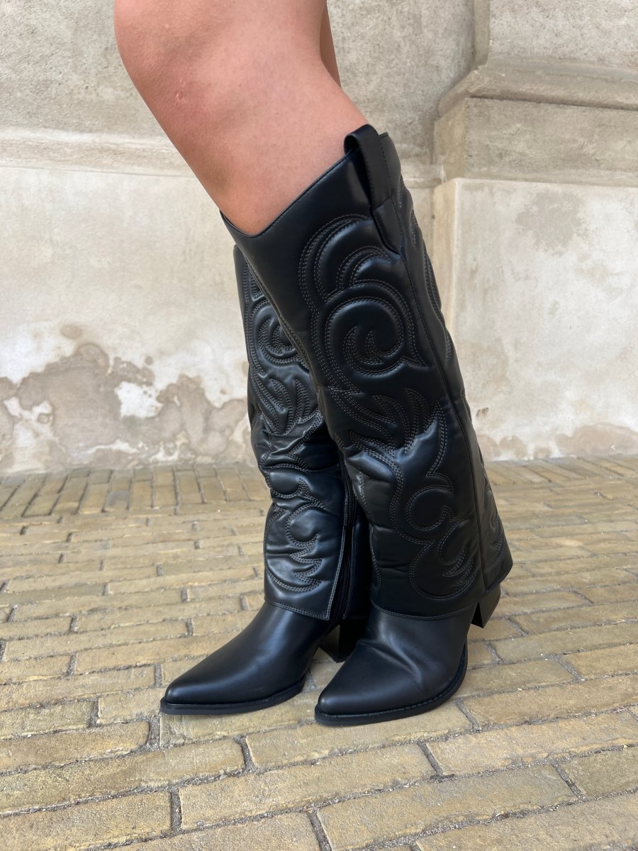 Joia high squared black boot - Aaberg DK