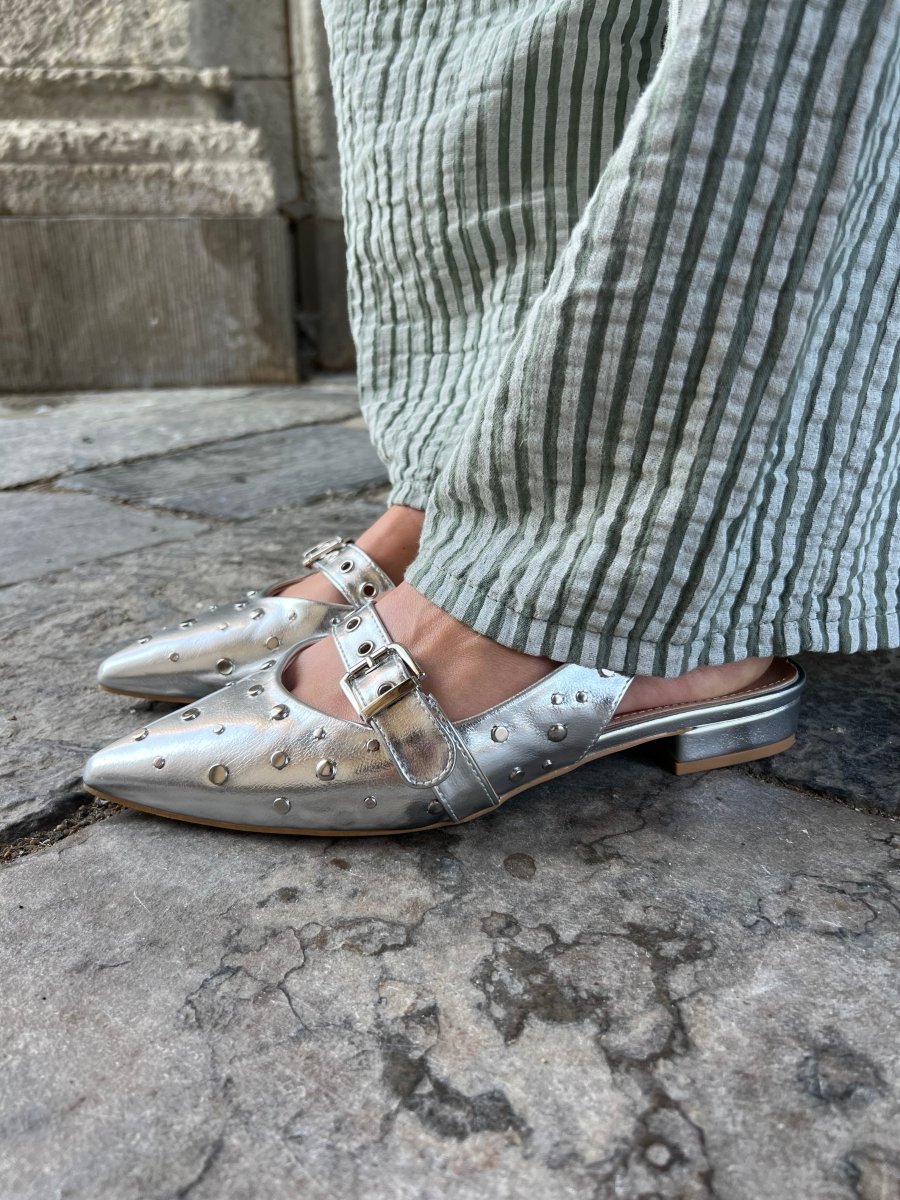 Joia studded silver ballerina - Aaberg DK