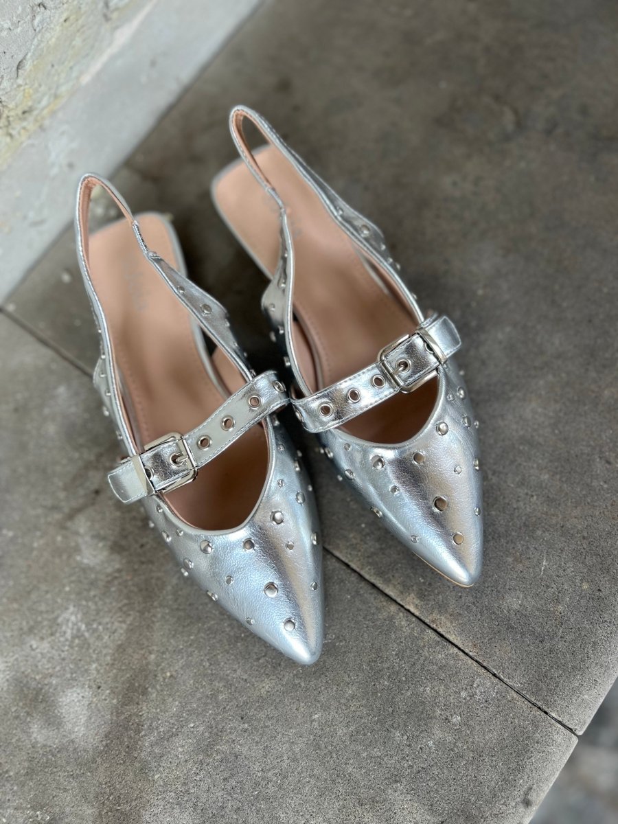 Joia studded silver ballerina - Aaberg DK