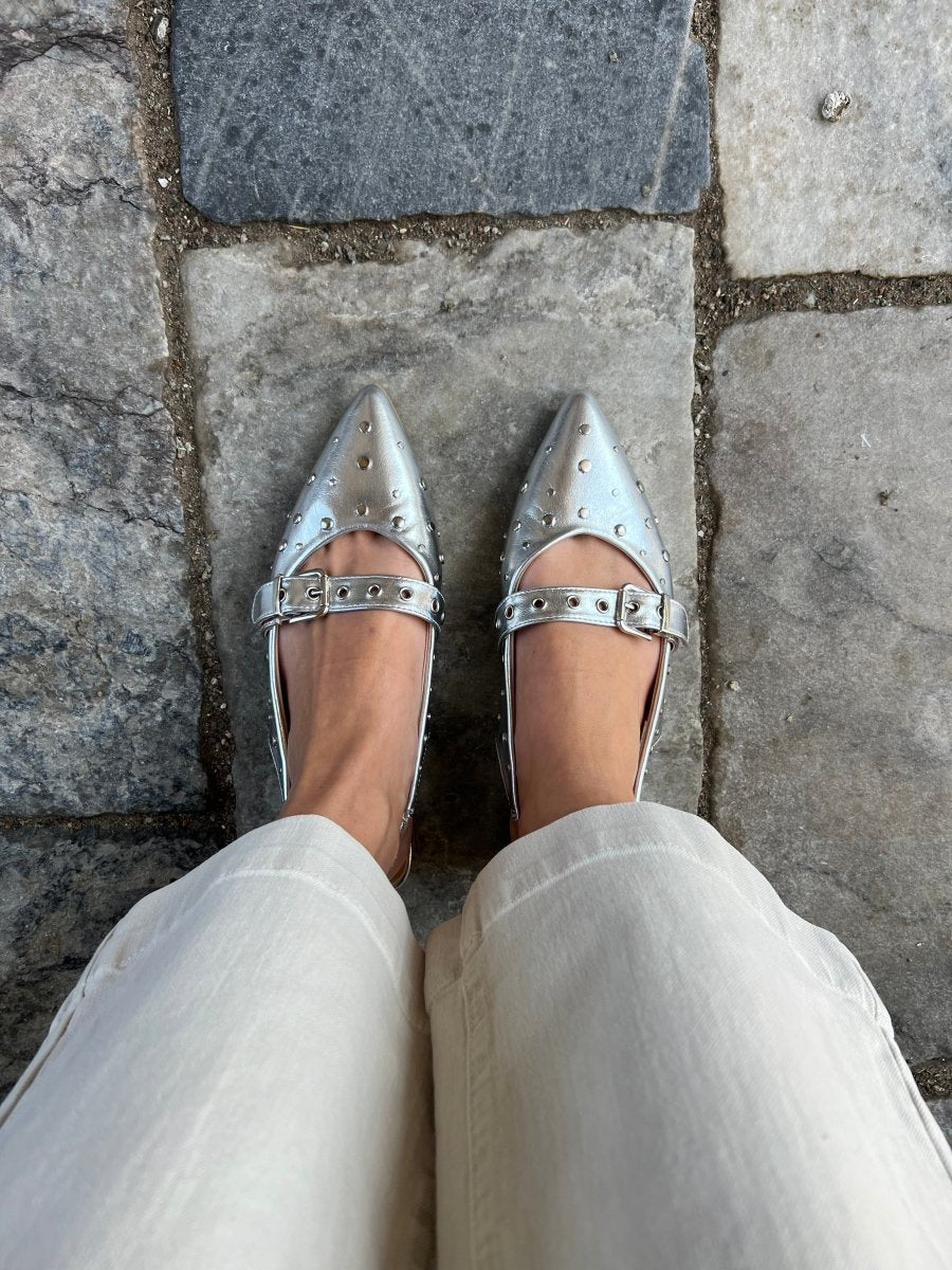 Joia studded silver ballerina - Aaberg DK