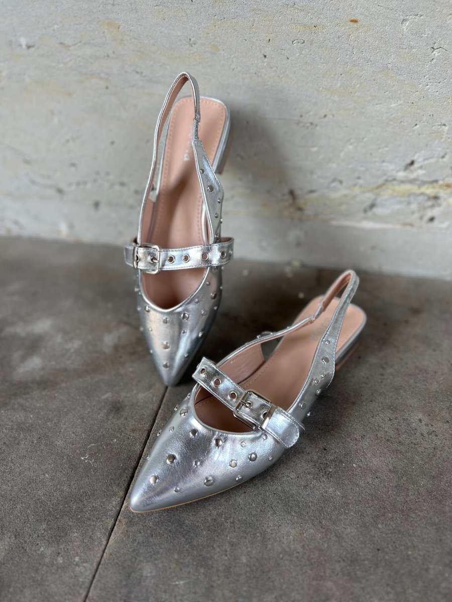 Joia studded silver ballerina - Aaberg DK