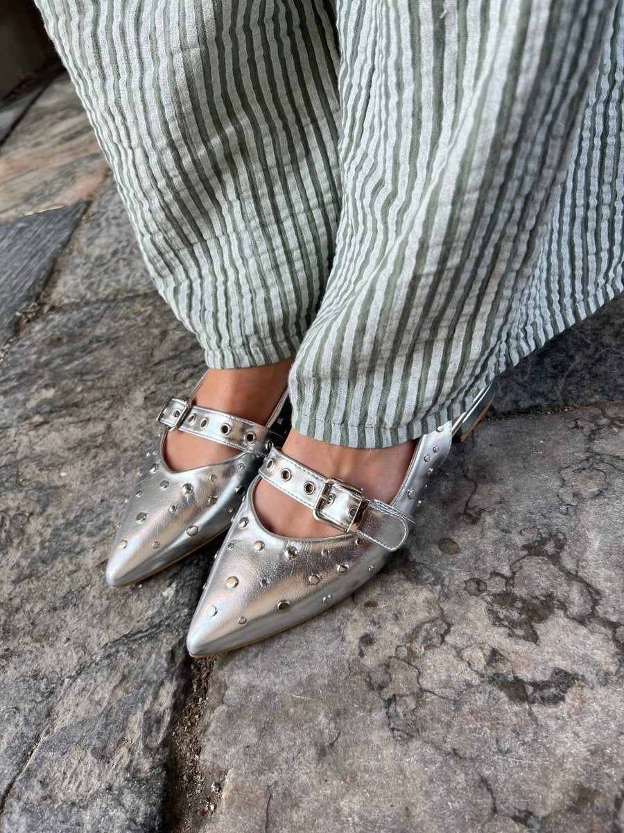 Joia studded silver ballerina - Aaberg DK