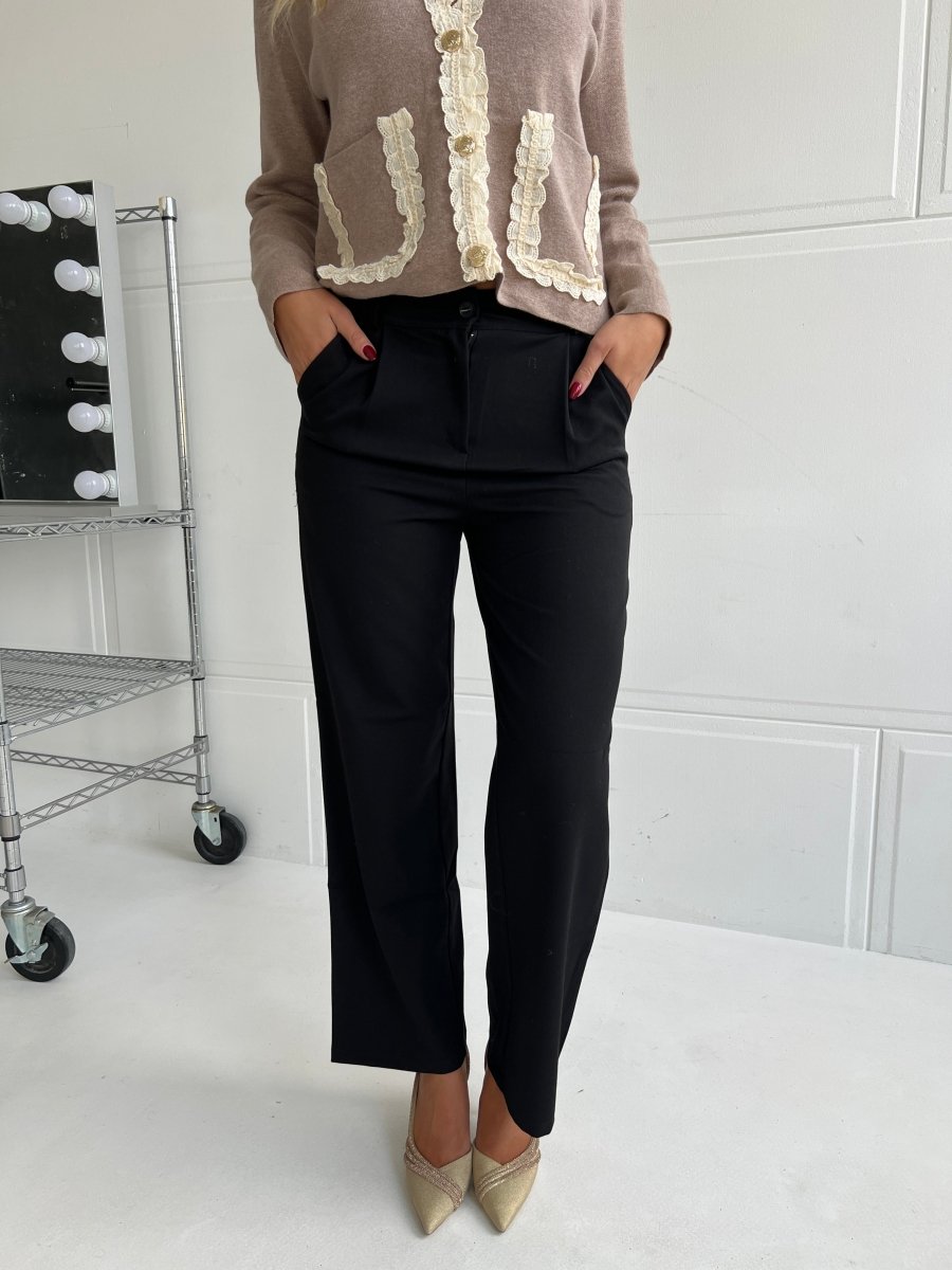 Laf'ee black long trousers - Aaberg DK