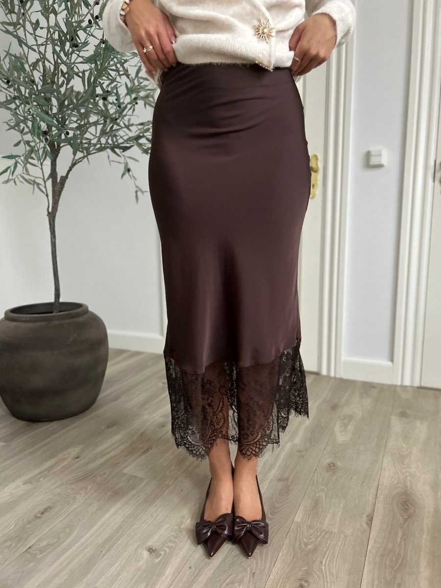 Laffe long satin skirt - Aaberg DK